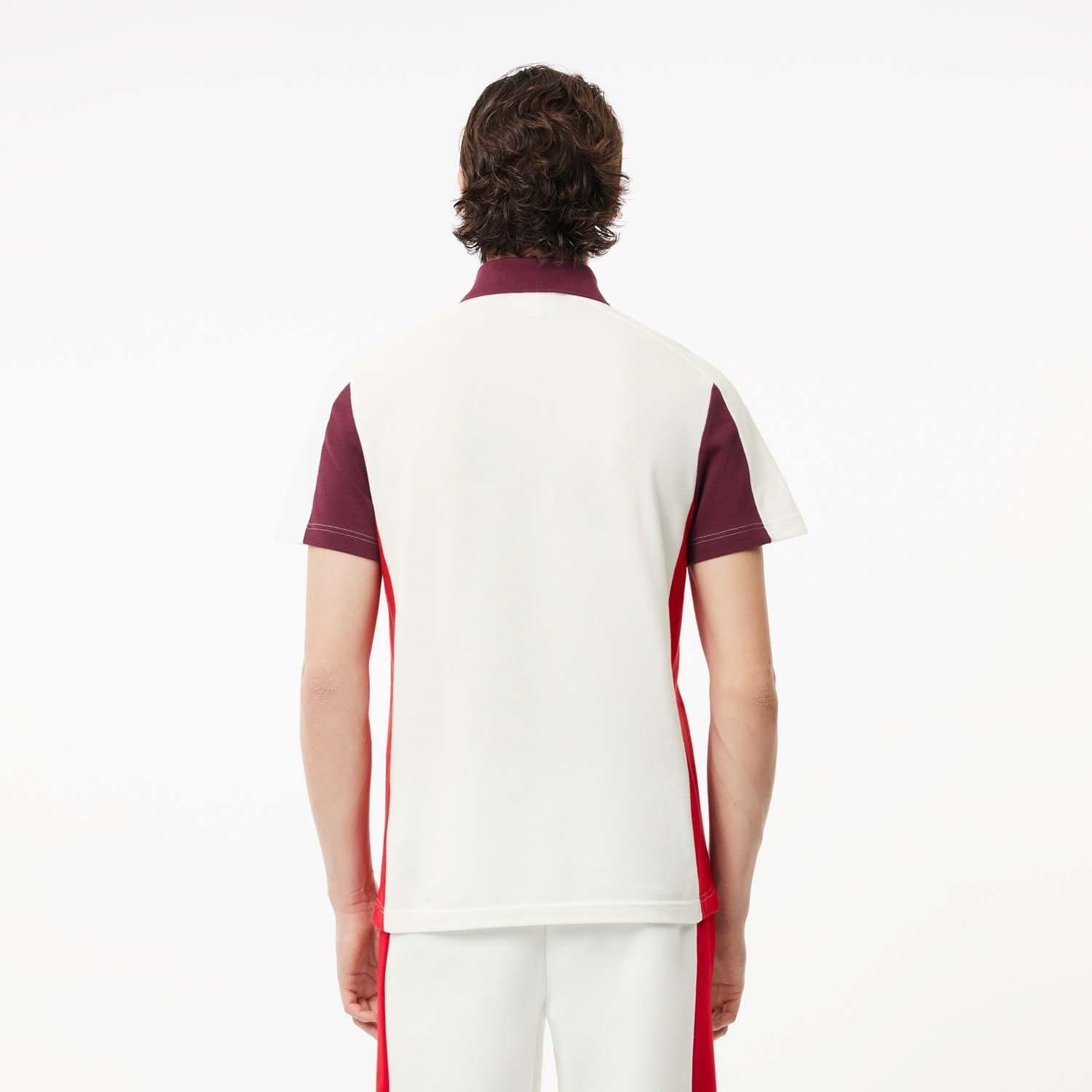 Cream - Lacoste - Regular-Fit Colour Block Polo Shirt - 2
