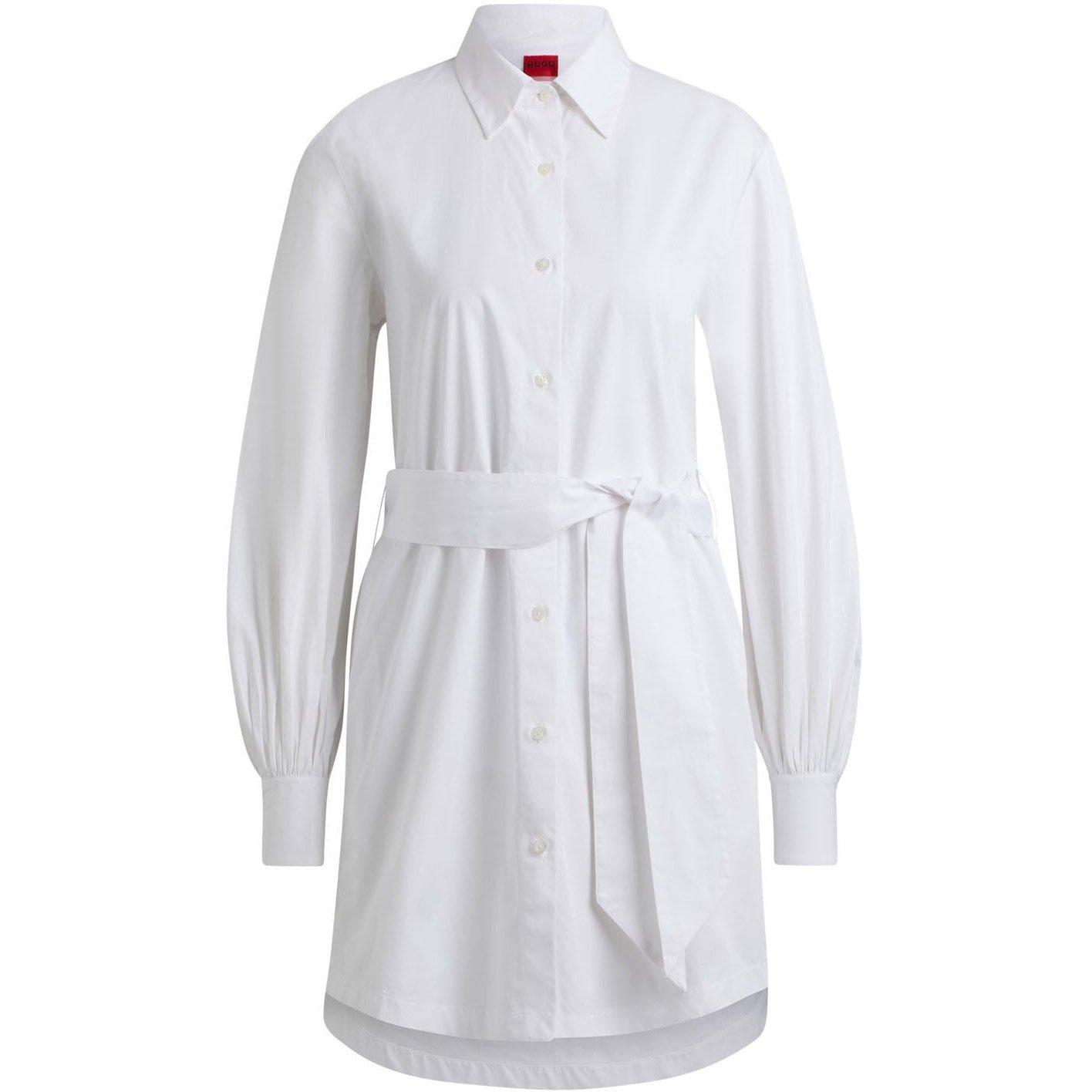 White - Hugo - Kaisanna Relaxed-Fit Shirt Dress - 4