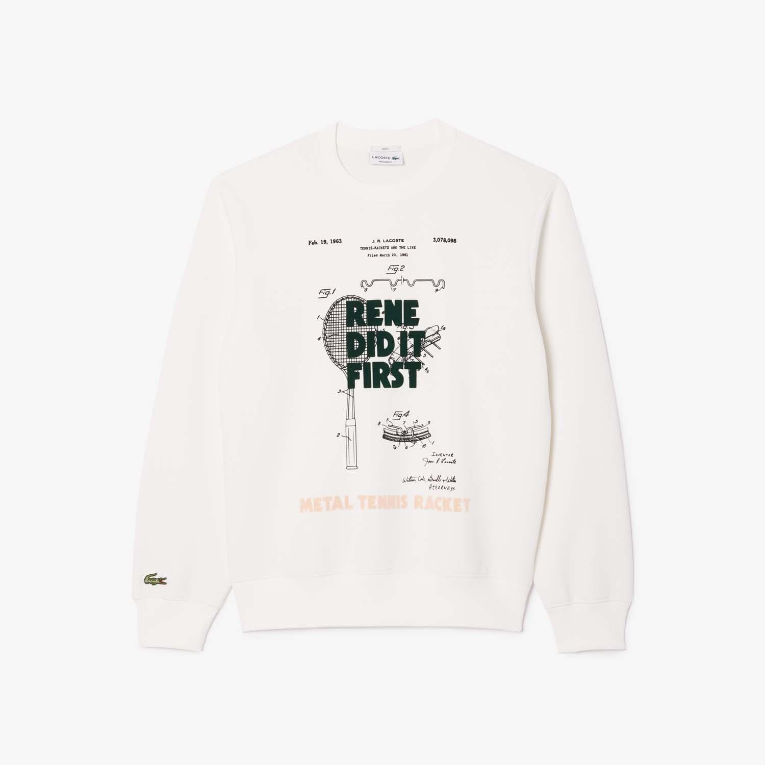 Cream - Lacoste - Relaxed Fit Piqu¿ Motif Sweatshirt - 1