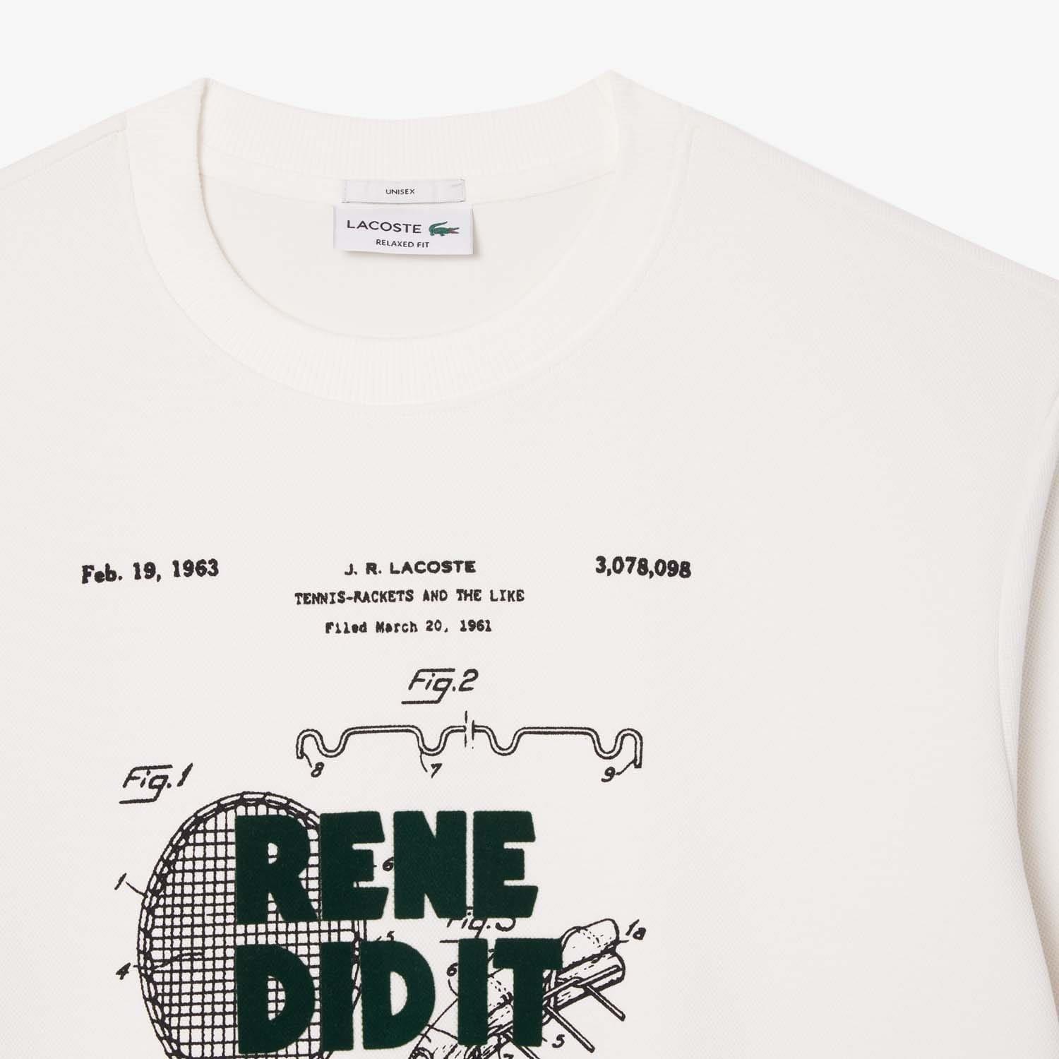 Cream - Lacoste - Relaxed Fit Piqu¿ Motif Sweatshirt - 2