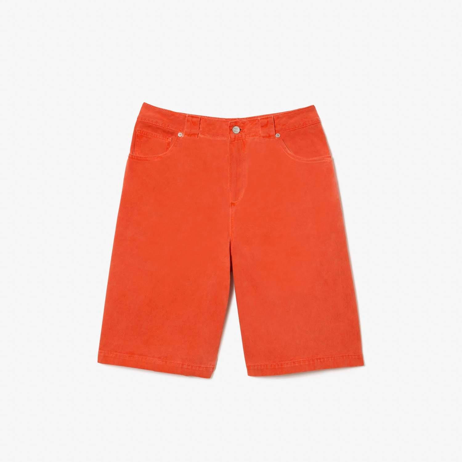 Red - Lacoste - Long Natural Dye Bermuda Shorts - 2