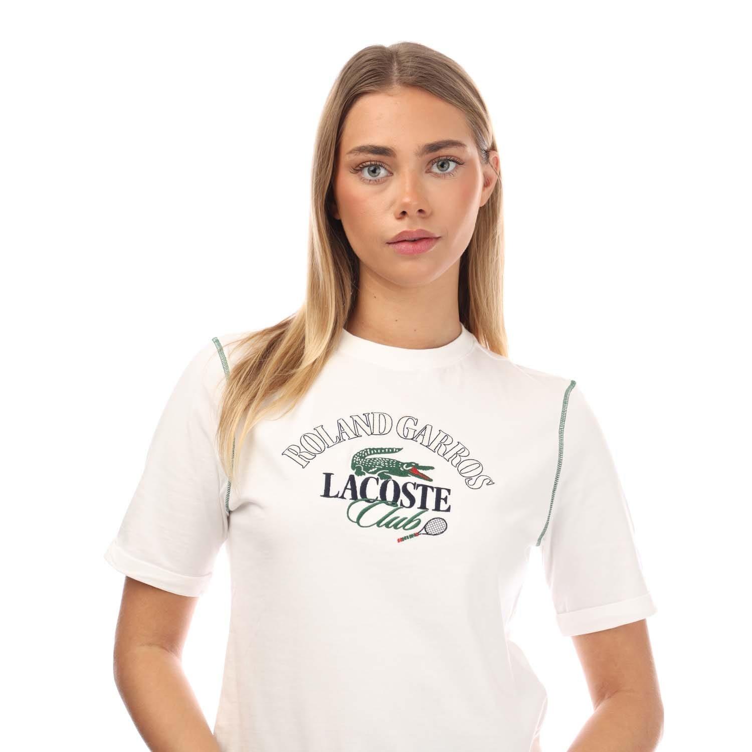 Cream - Lacoste - Roland-Garros Edition Relaxed-Fit Cotton T-Shirt - 3