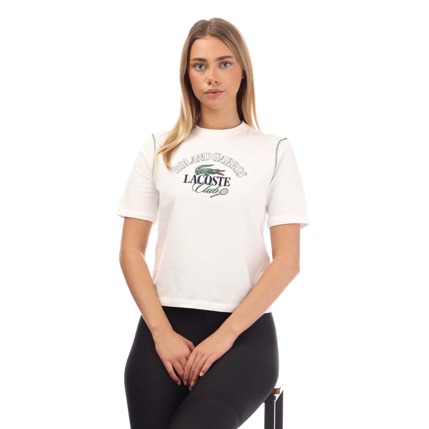 Cream - Lacoste - Roland-Garros Edition Relaxed-Fit Cotton T-Shirt - 4