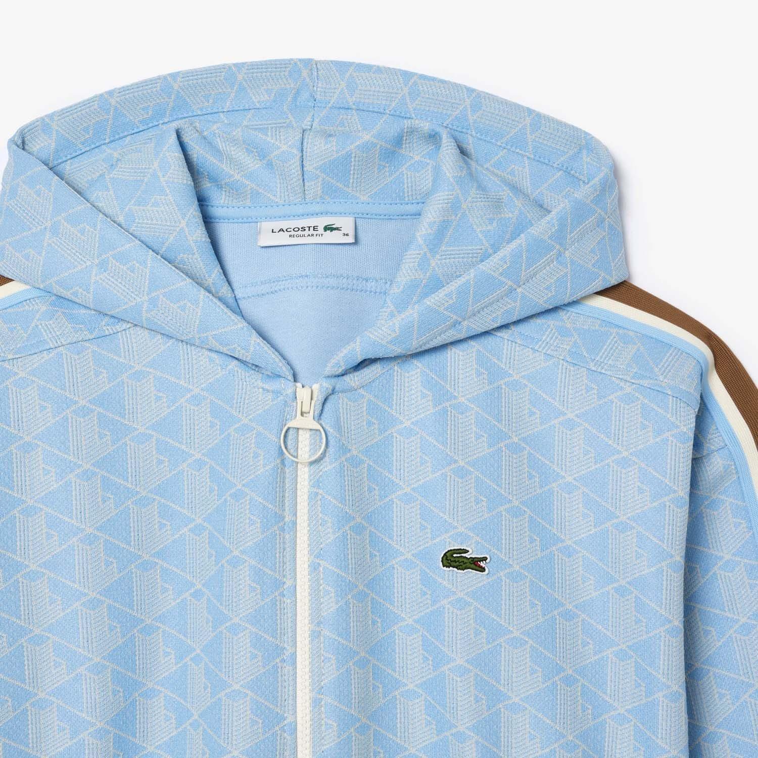 Multi Colour - Lacoste - Jacquard Monogram Zip Hoodie - 4