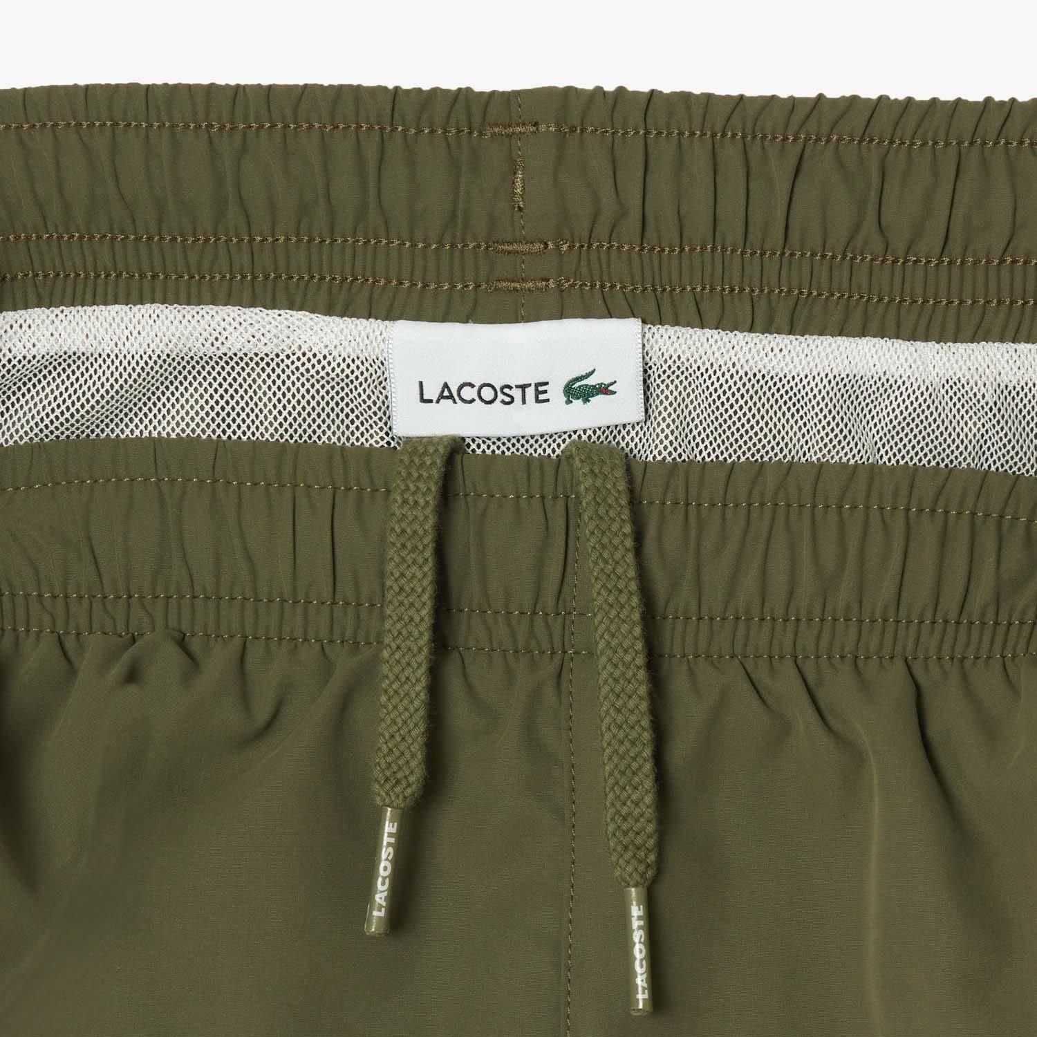 Green - Lacoste - Colour Block Taffeta Swim Trunks - 4