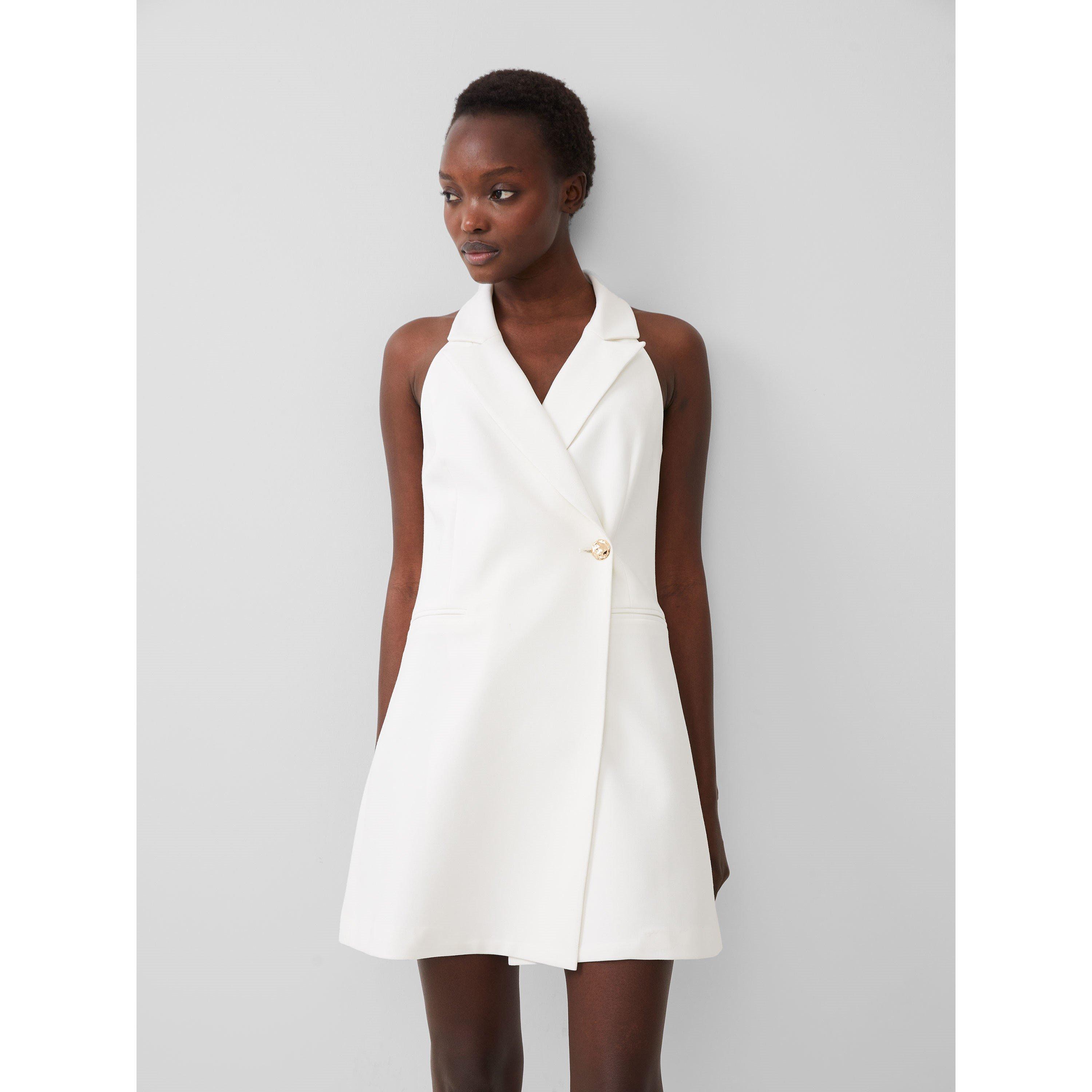 Summer White - French Connection - Women's Whisper Halterneck Blazer Dress - 2