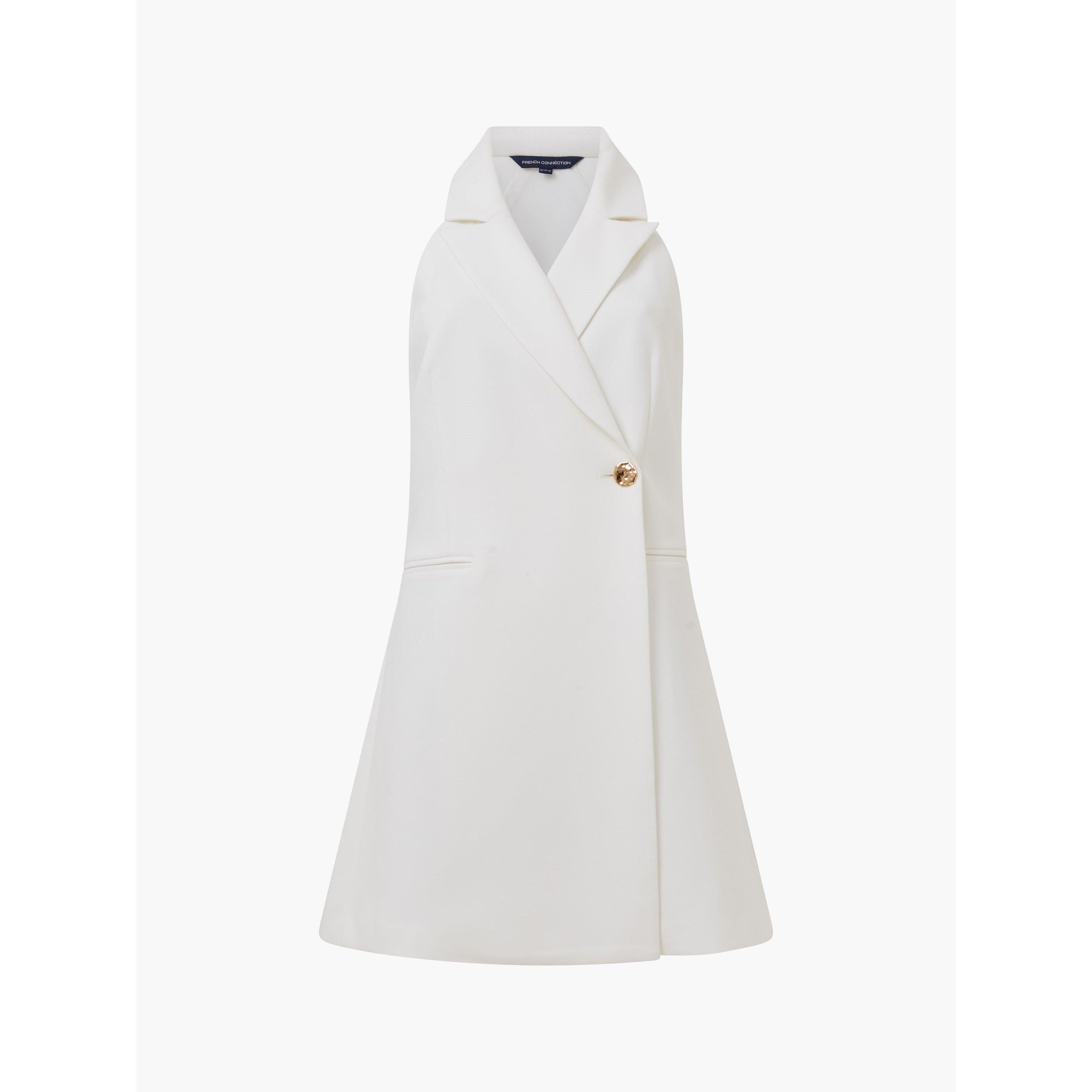 Summer White - French Connection - Women's Whisper Halterneck Blazer Dress - 4