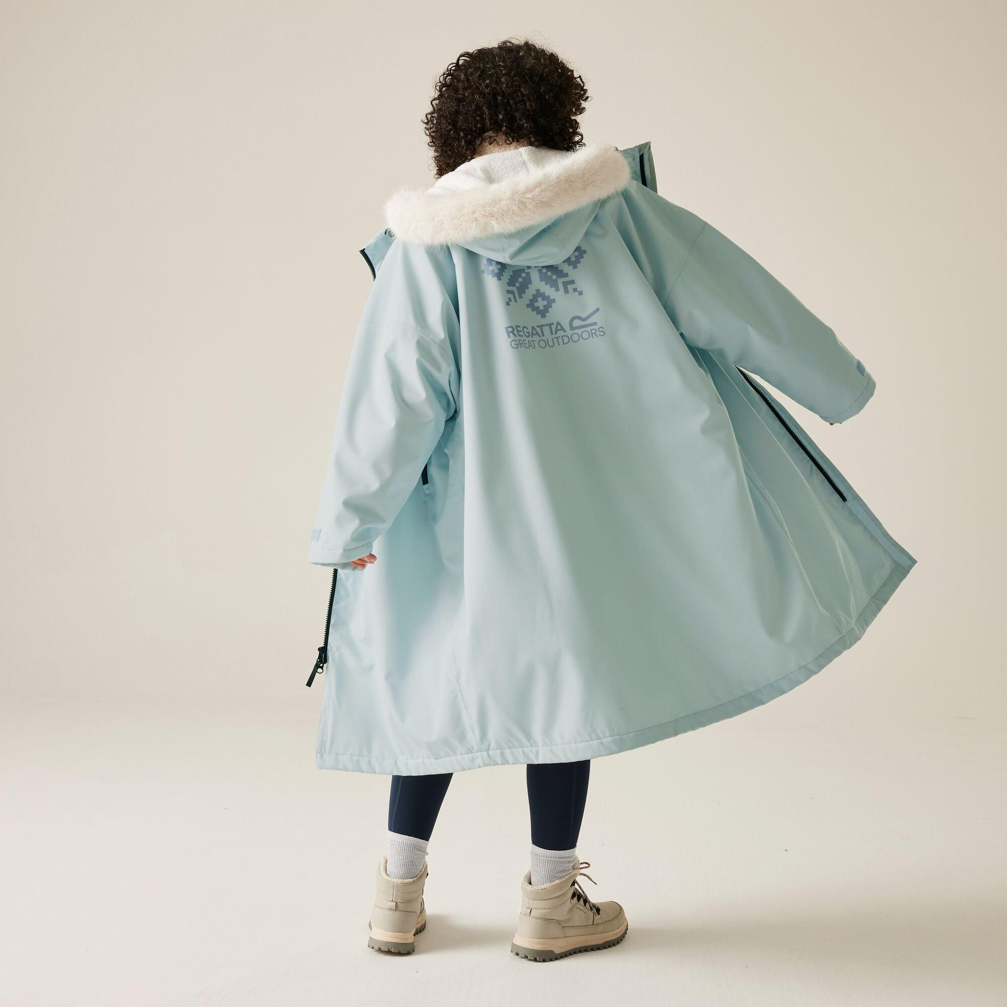 Blue - Regatta - Unisex Adults Waterproof Quick-Drying Fleece-Lined Changing Robe - 2