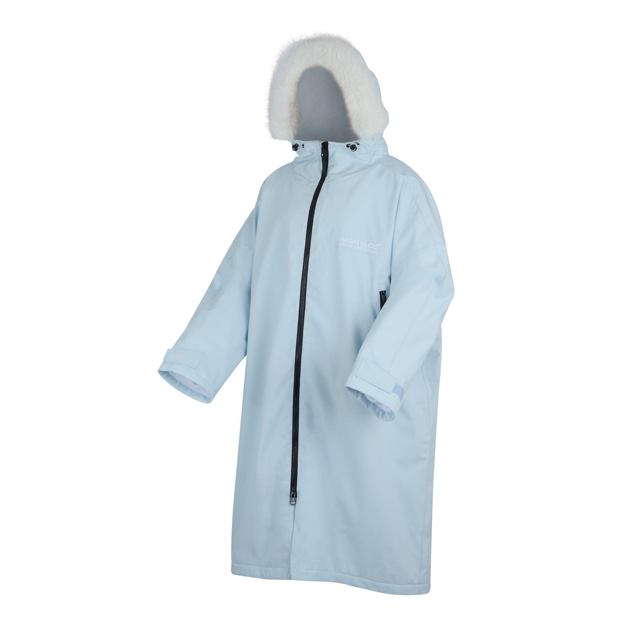 Blue - Regatta - Unisex Adults Waterproof Quick-Drying Fleece-Lined Changing Robe - 12