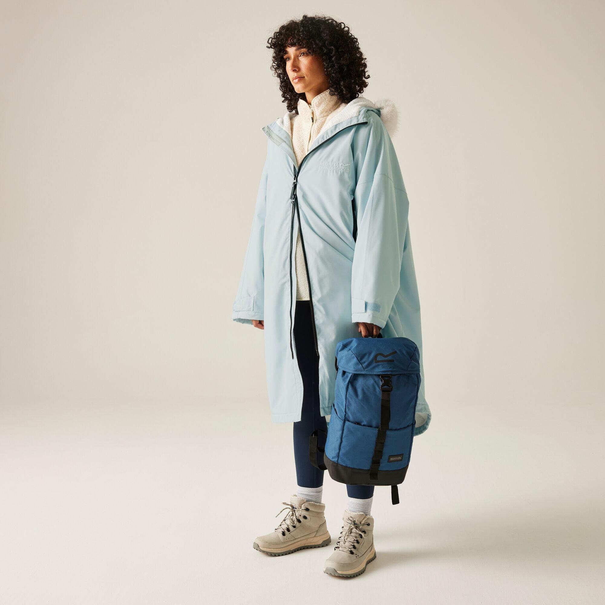 Blue - Regatta - Unisex Adults Waterproof Quick-Drying Fleece-Lined Changing Robe - 8