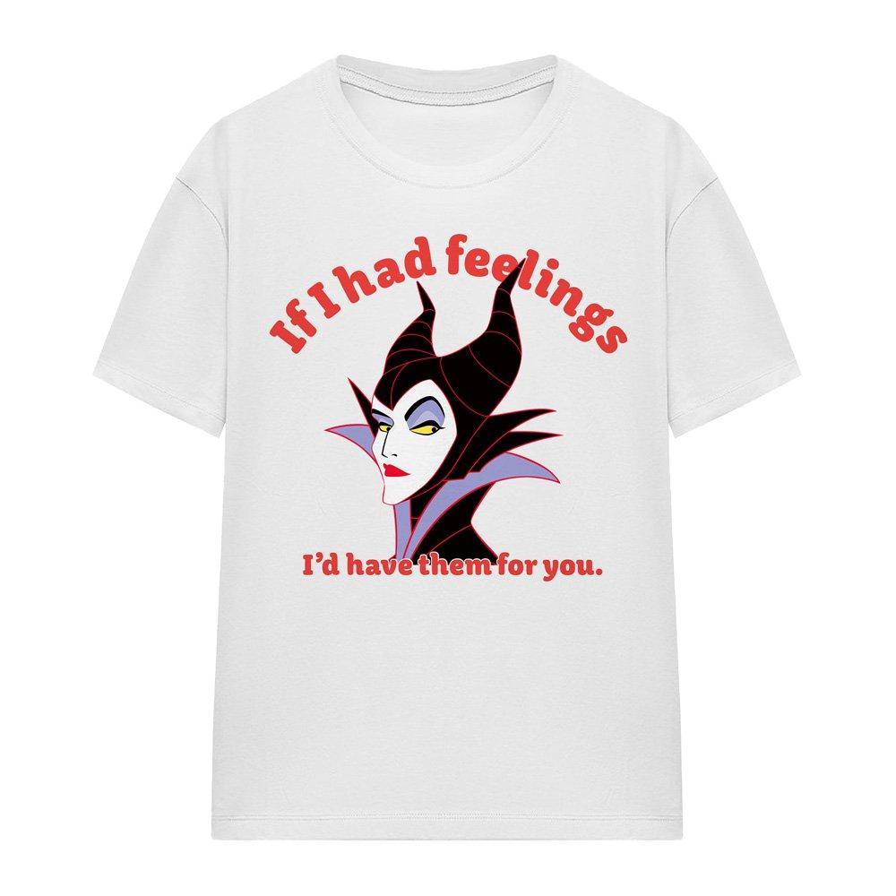White - Disney - Maleficent If I Had Feelings T Shirt White - 4
