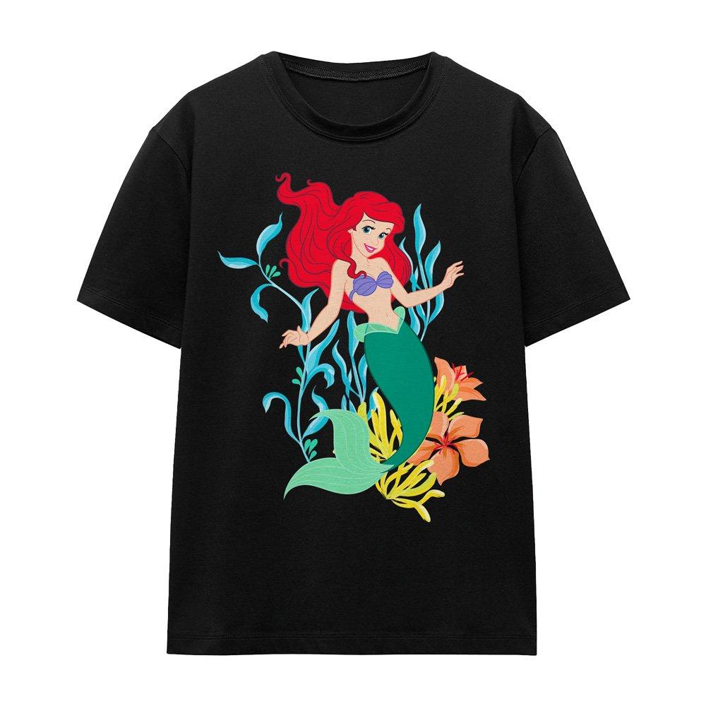 Black - Disney - The Little Mermaid Ariel Sea Kelp T-Shirt Black - 4