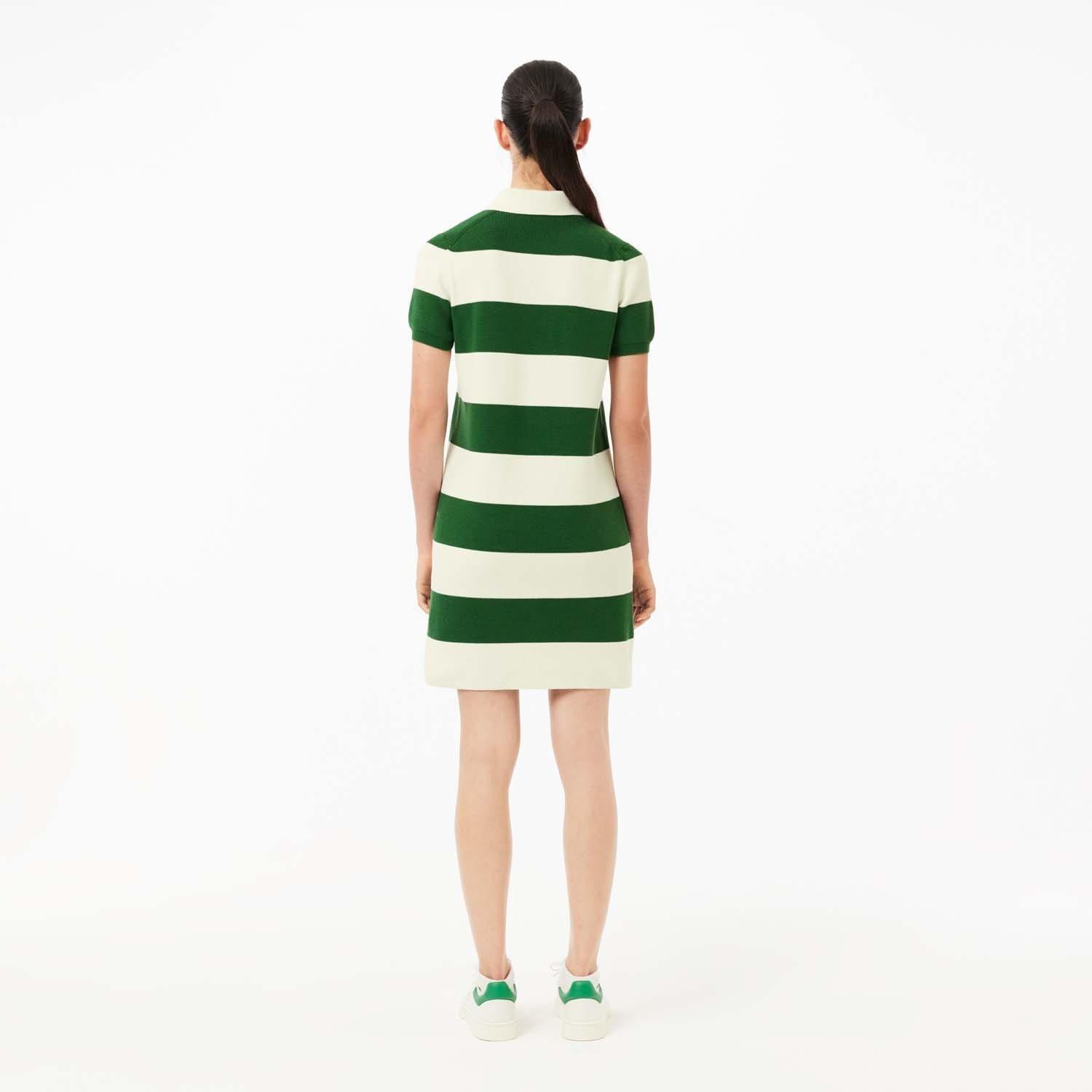 Cream - Lacoste - French Made Polo Collar Dress - 2