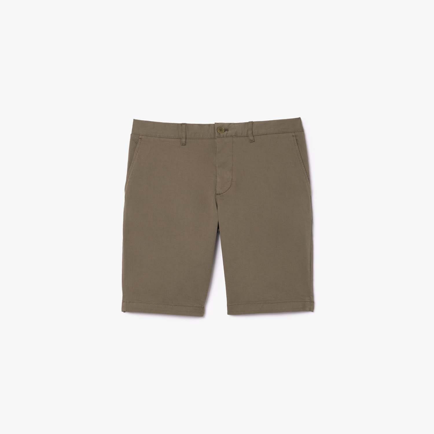 Green - Lacoste - Slim-Fit Stretch Cotton Bermuda Shorts - 1