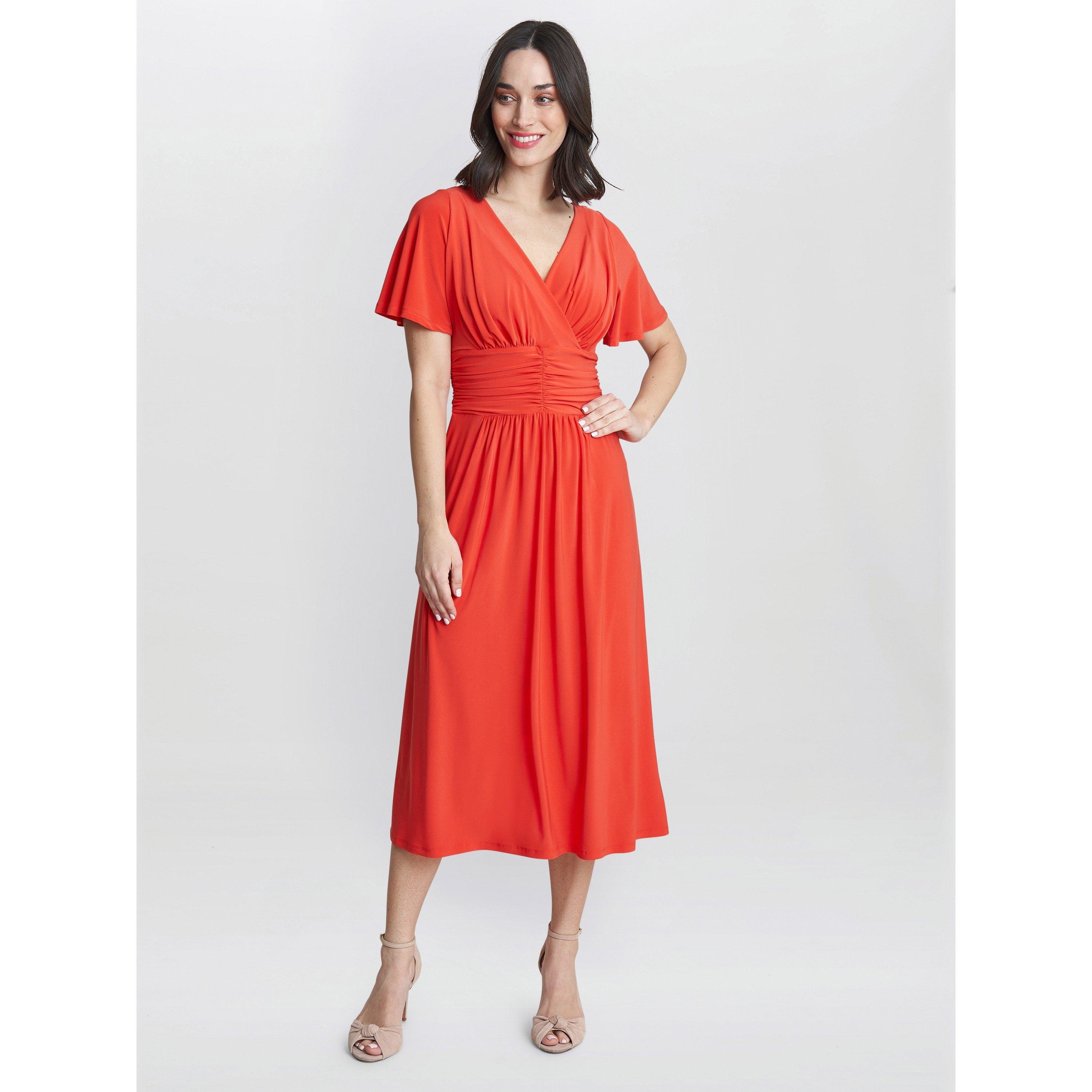 Orange - Gina Bacconi - Frieda Jersey Print Dress - 3