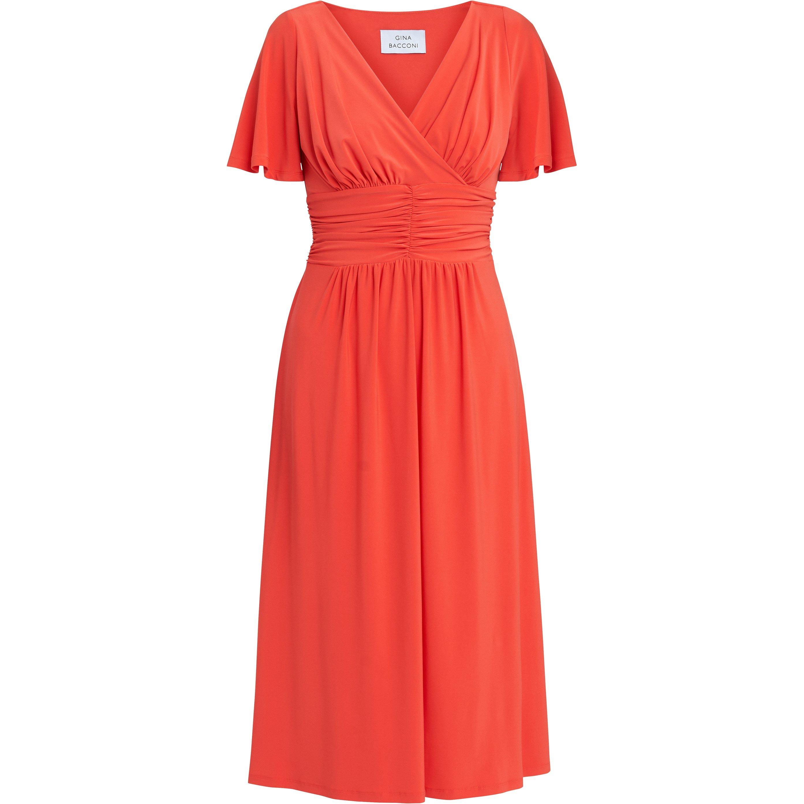 Orange - Gina Bacconi - Frieda Jersey Print Dress - 4