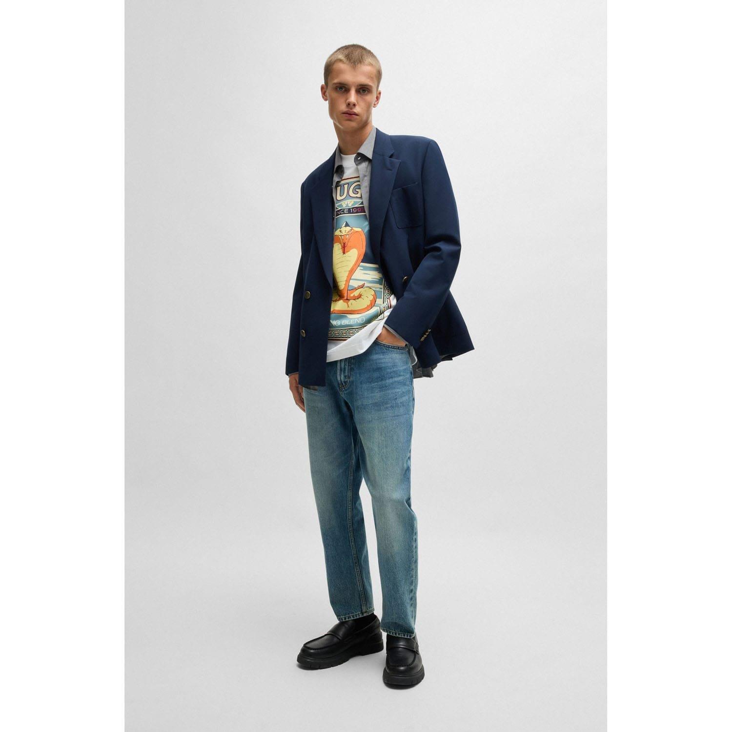 White - Hugo - Dicobri Graphic Print T-Shirt - 3