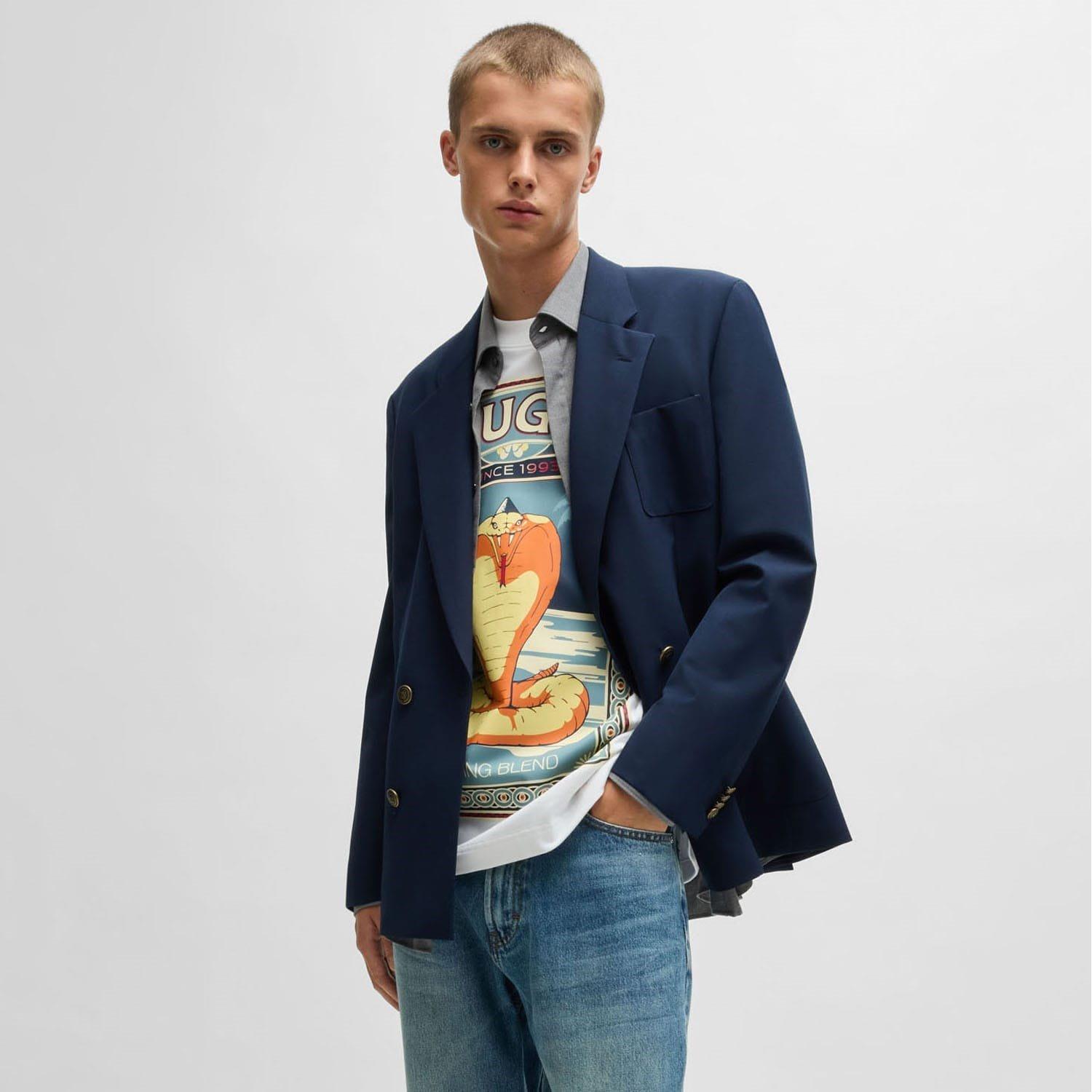 White - Hugo - Dicobri Graphic Print T-Shirt - 5