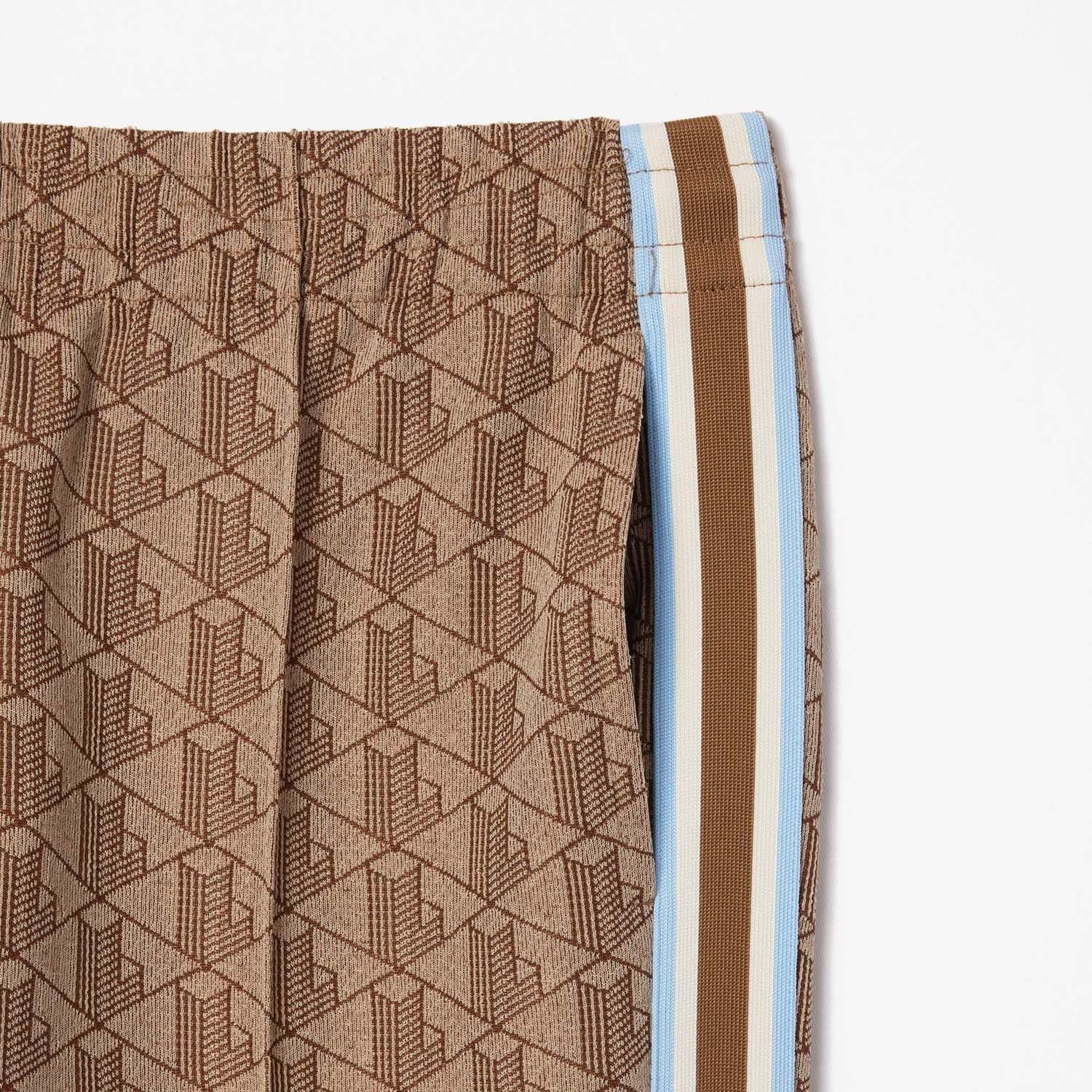 Beige - Lacoste - Flared Monogram Sweatpants - 4