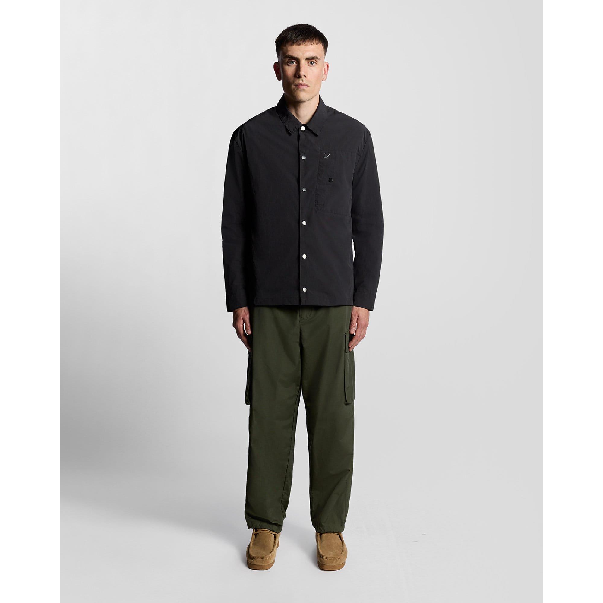 Black - Lyle and Scott - Crinkle Overshirt - 2