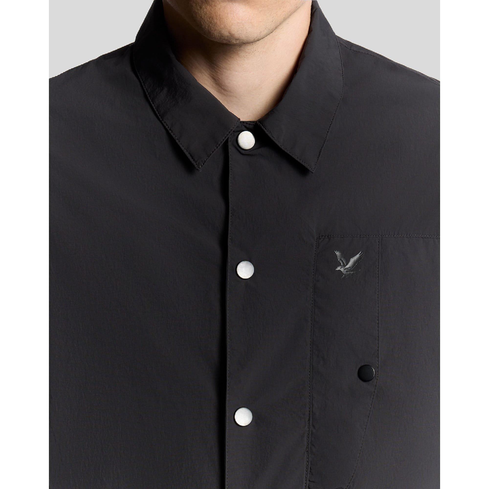 Black - Lyle and Scott - Crinkle Overshirt - 3