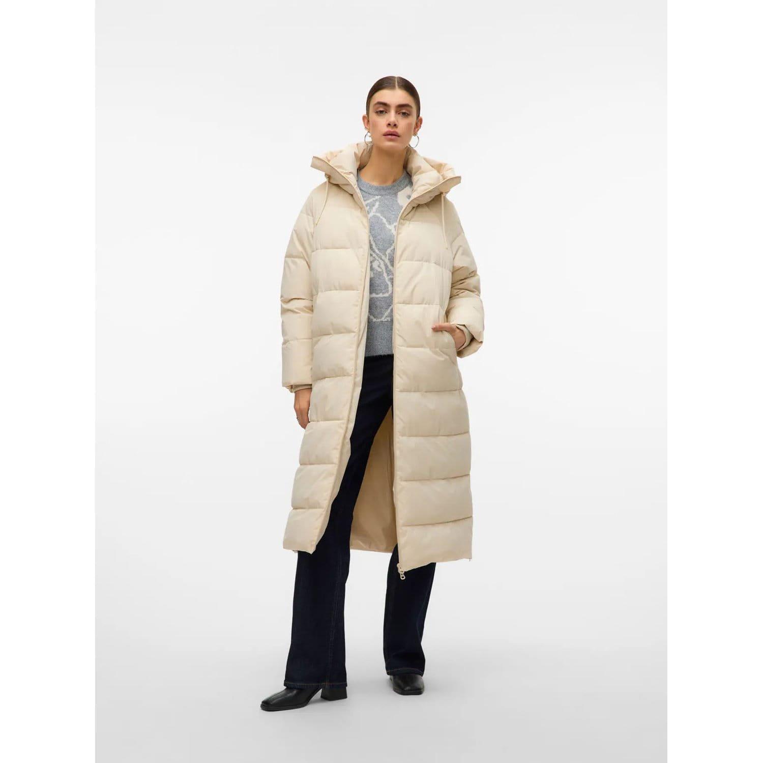 Oatmeal - Vero Moda - Elanor Laurie Long Padded Coat - 4