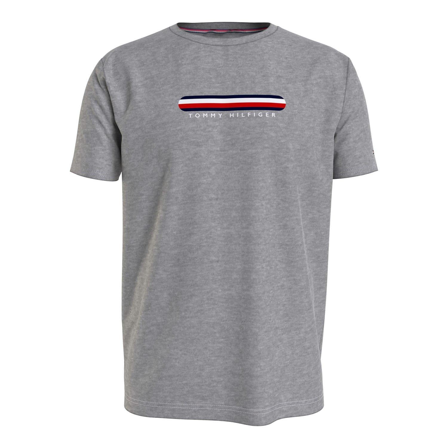 Grey - Tommy Hilfiger - Logo Lounge T-Shirt - 4