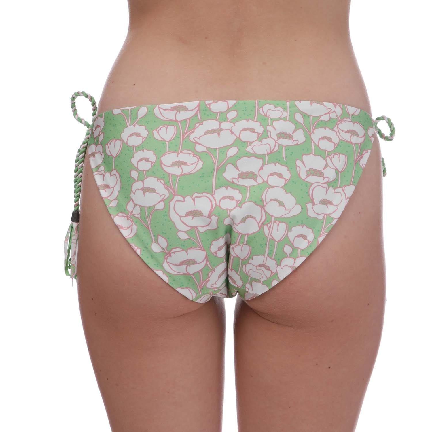Green - Ted Baker - Rosiaah Reversible Poppy Print Bikini Bottoms - 2