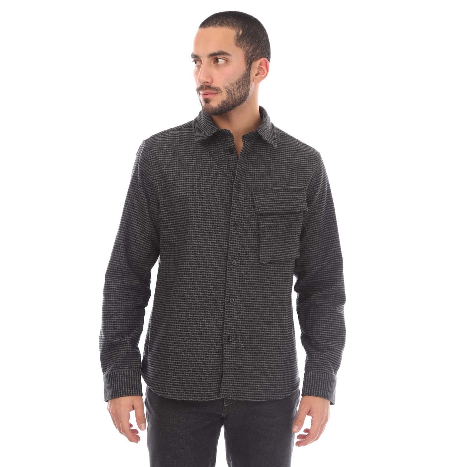 Black - Belstaff - Cotton Houndstooth Scale Shirt - 1
