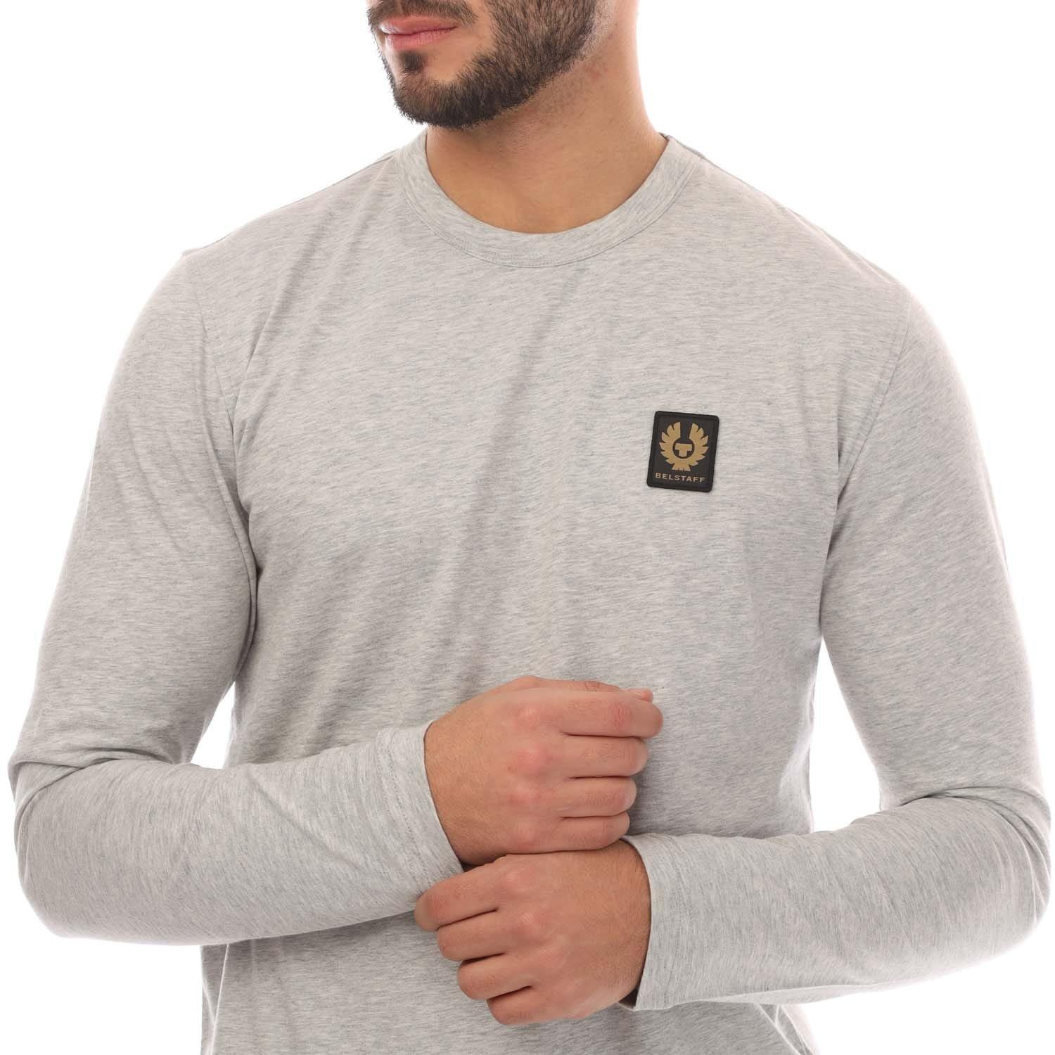 Silver - Belstaff - Cotton Jersey Long Sleeved T-Shirt - 3