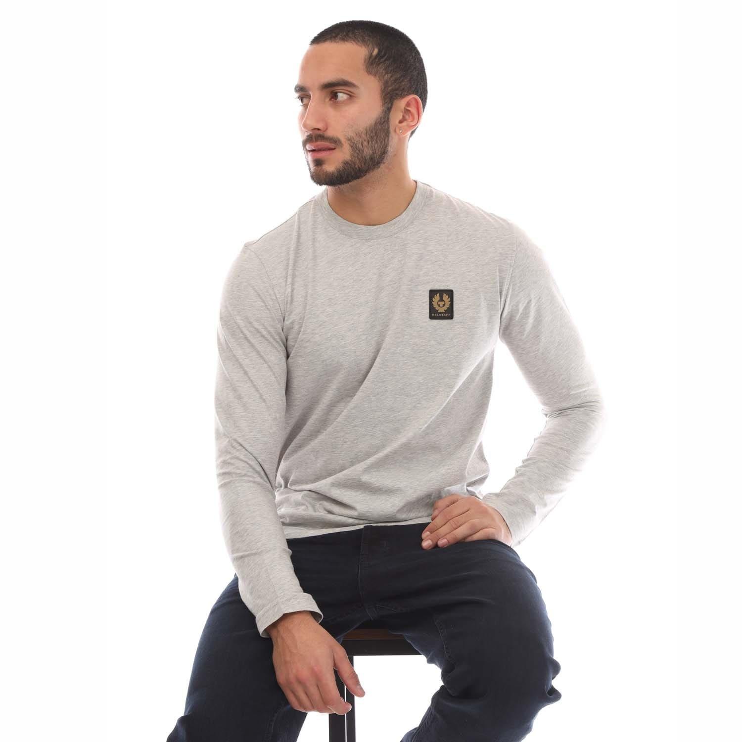 Silver - Belstaff - Cotton Jersey Long Sleeved T-Shirt - 4