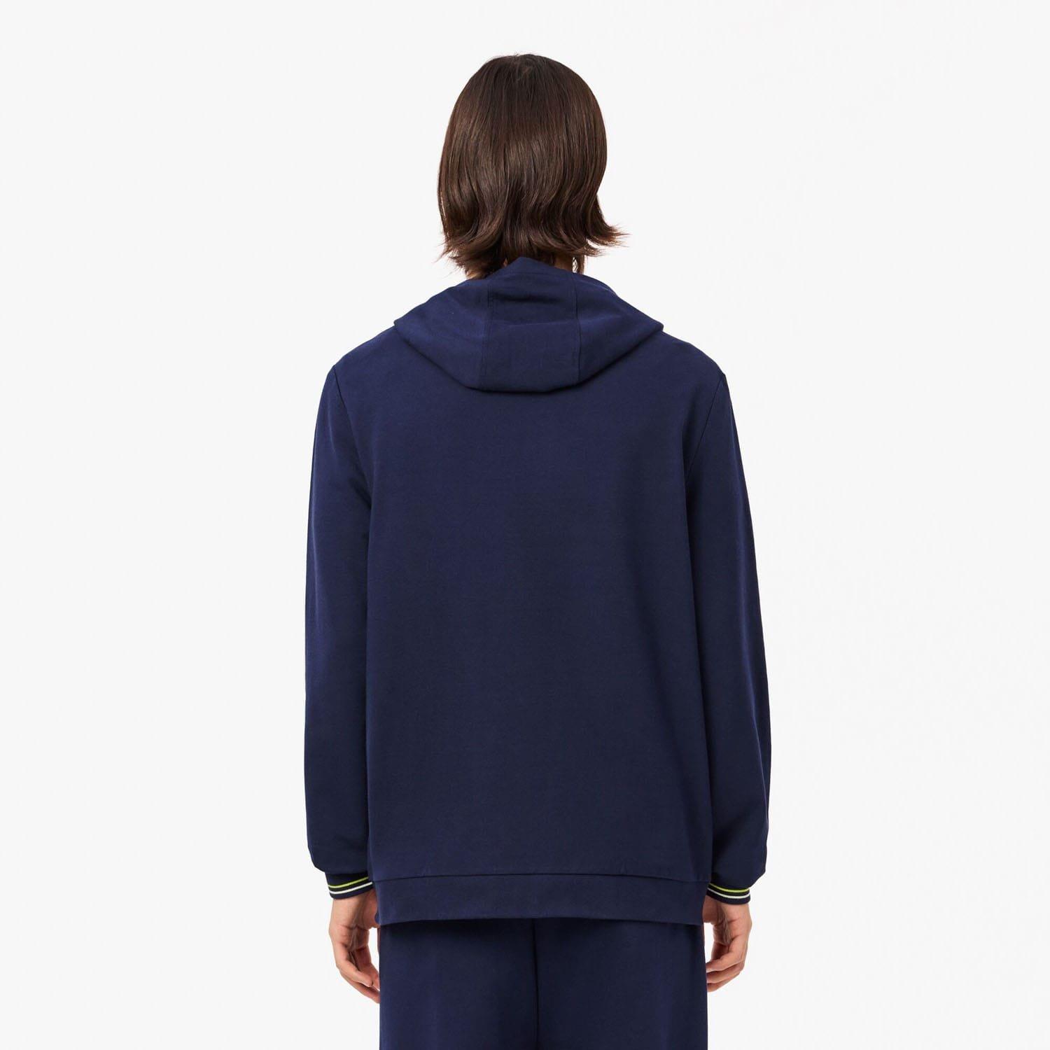 Navy - Lacoste - Fleece Loungewear Hoodie - 2