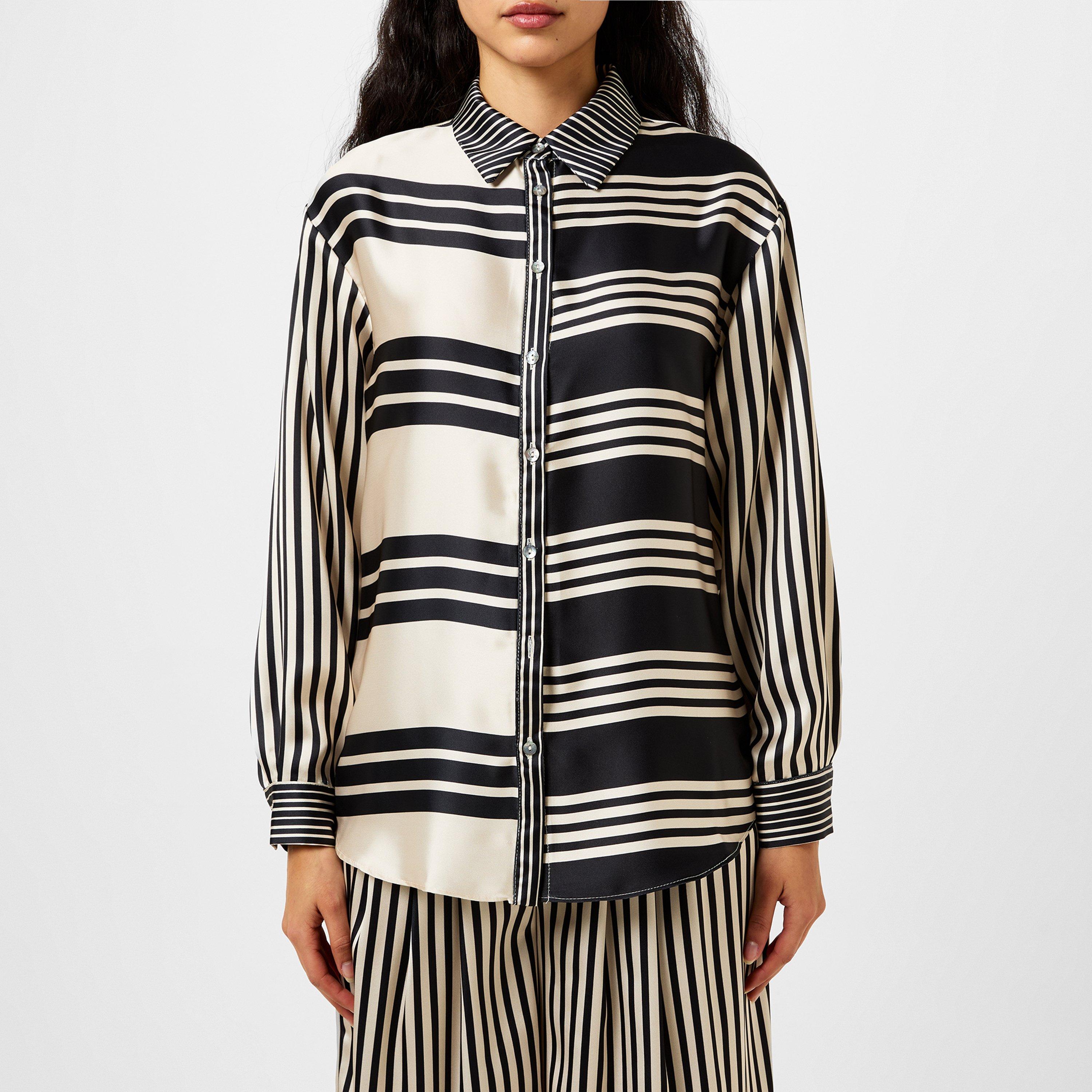 Black/White - Never Fully Dressed - Mono Stripe Roz Shirt - 1