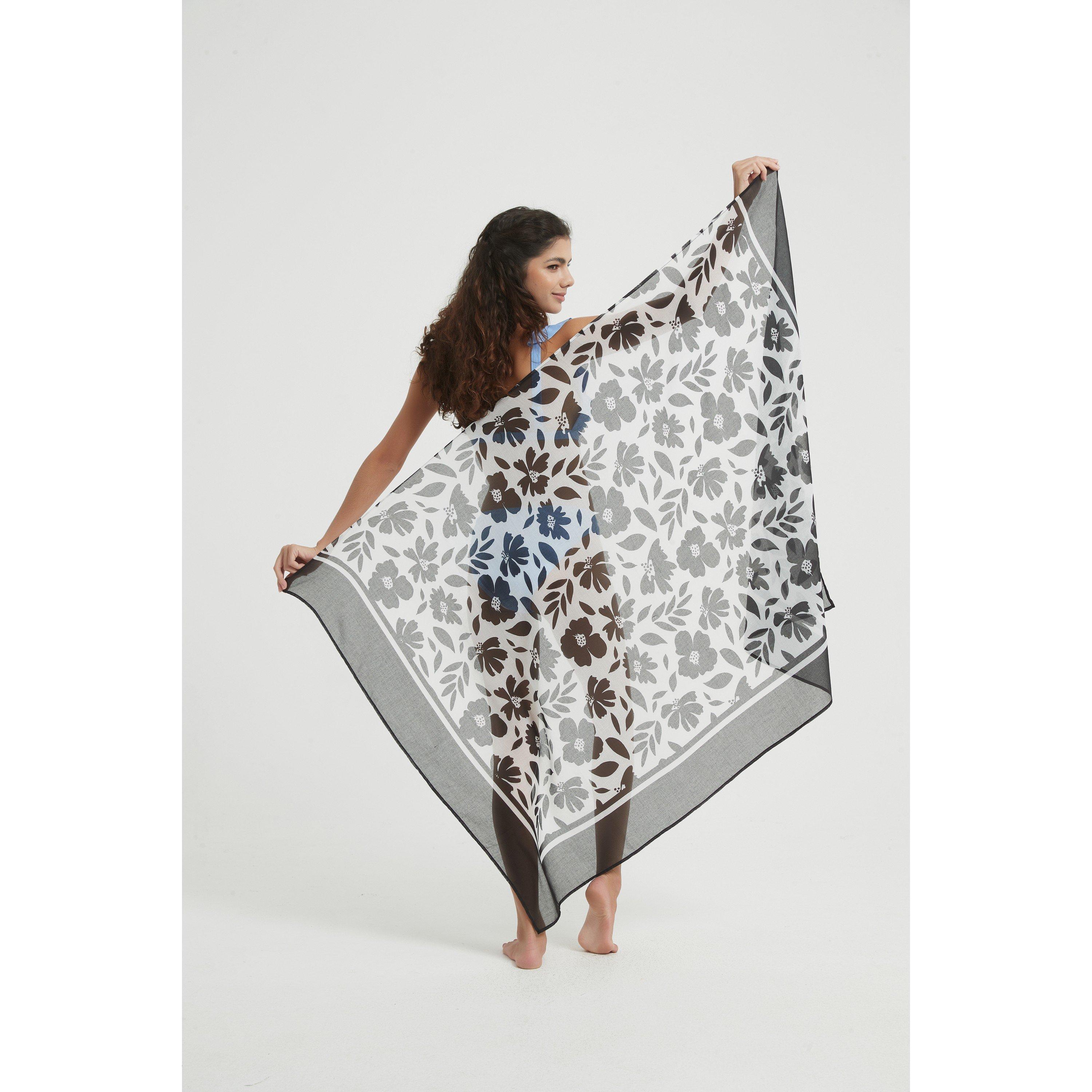 Mono Floral - Be You - Midi Length Sarong - 4