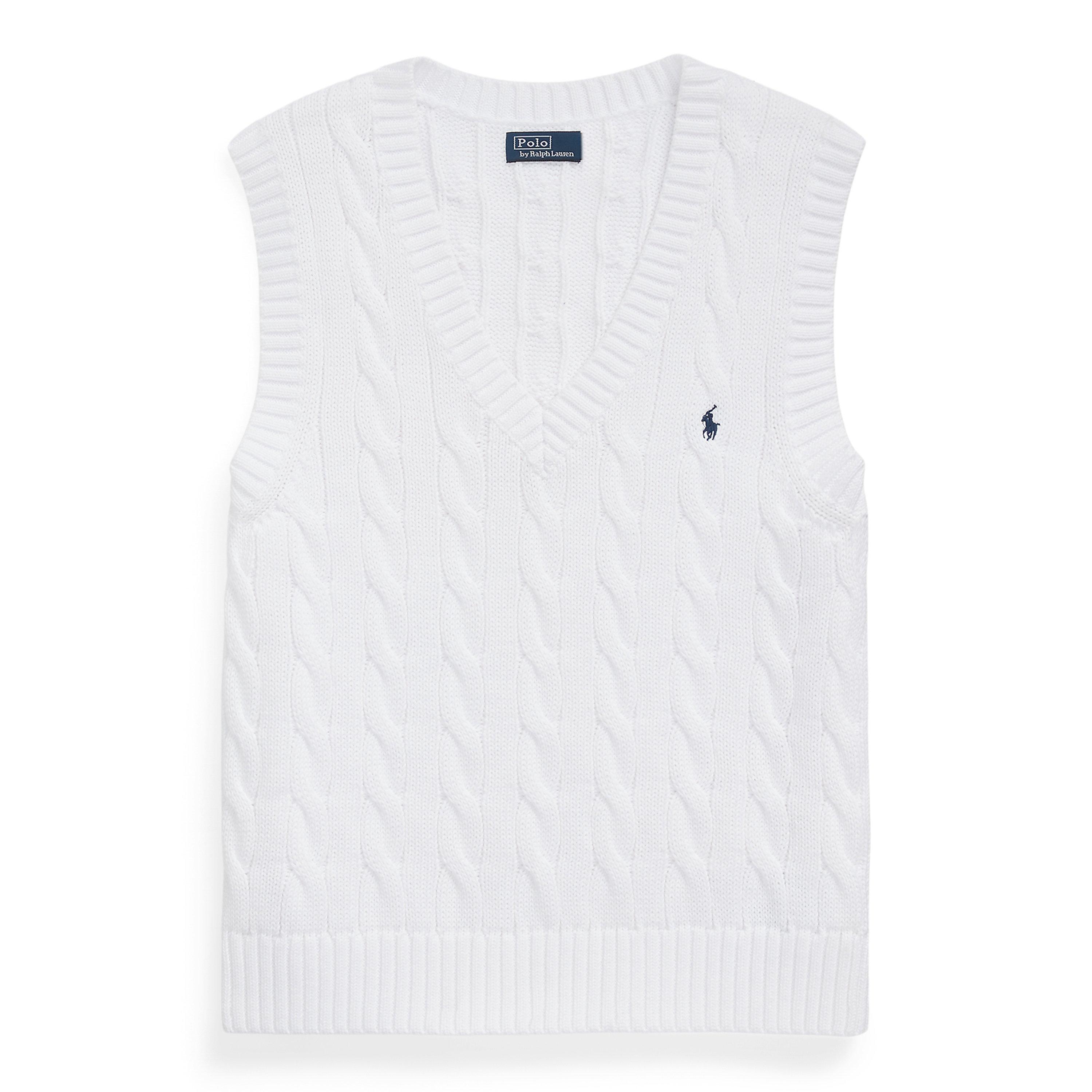 Polo Ralph Lauren Cable Knit Sleeveless Jumper Crew Neck