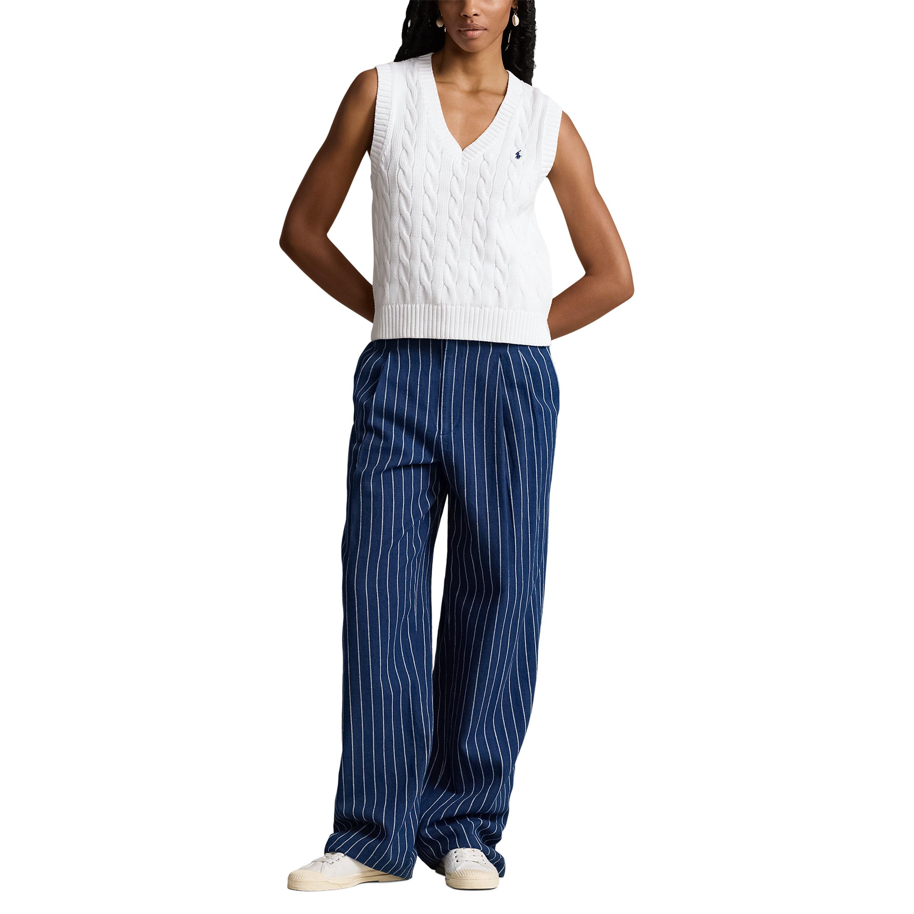 WHITE - Polo Ralph Lauren - Cable Knit Sleeveless Jumper - 3