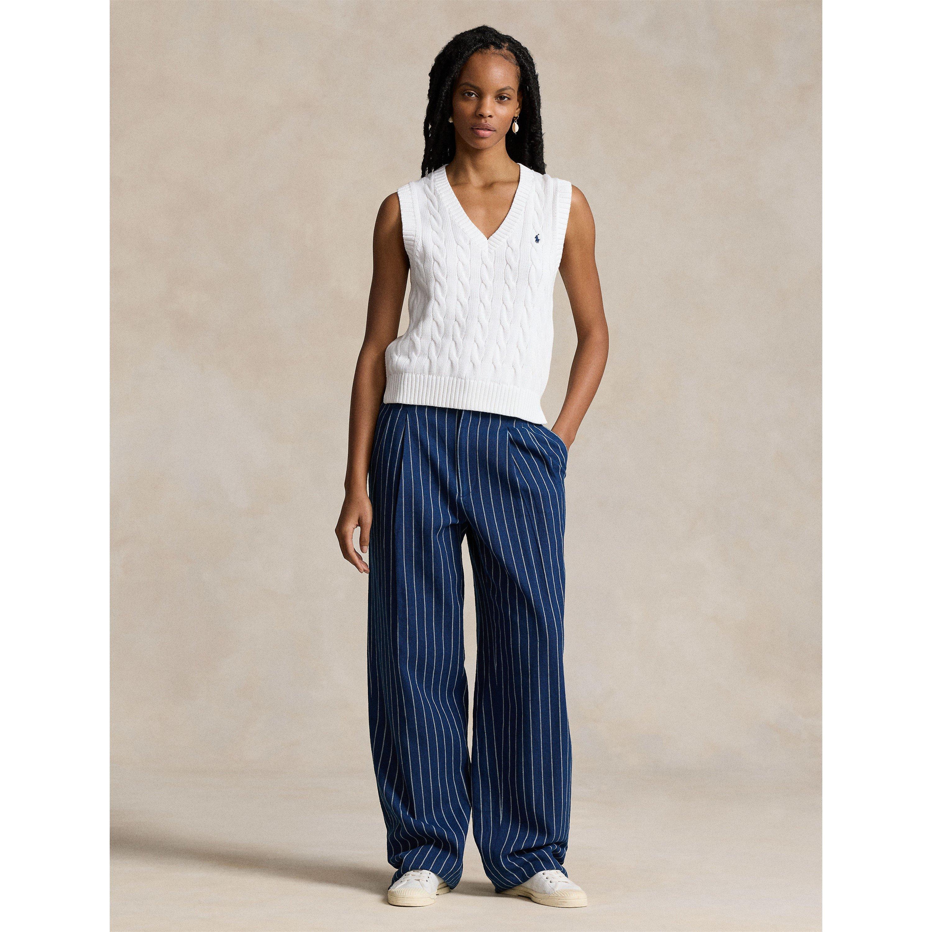 WHITE - Polo Ralph Lauren - Cable Knit Sleeveless Jumper - 5