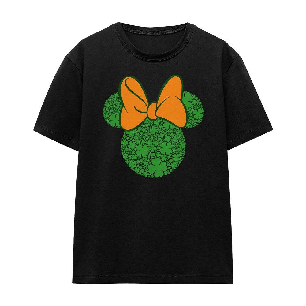 Black - Disney - Minnie Mouse St Patricks Day Shamrock Ears T-Shir - 4