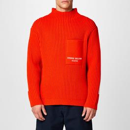 Stone Island Marina Mock Neck Knit Jumper.