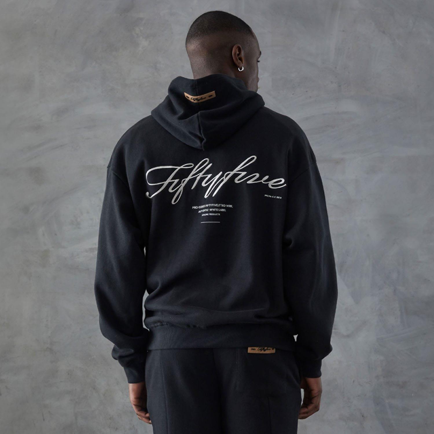 Black - Series 55 - Versus Front Back Logo Hoodie - 2