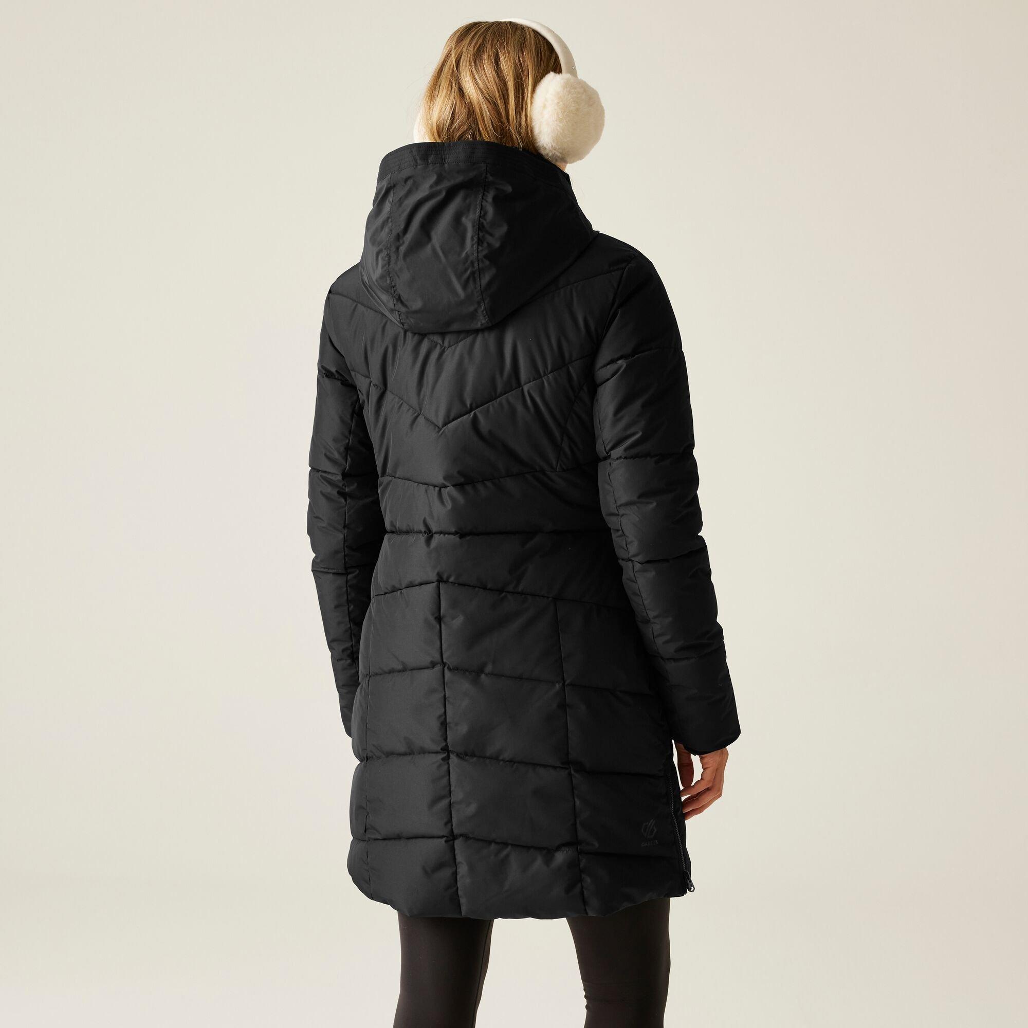 Black - Dare 2b - Women's Striking V ARED 15/15 High Warmth Padding Swarovski Crystal Insulated Waterproof Jacket - 2