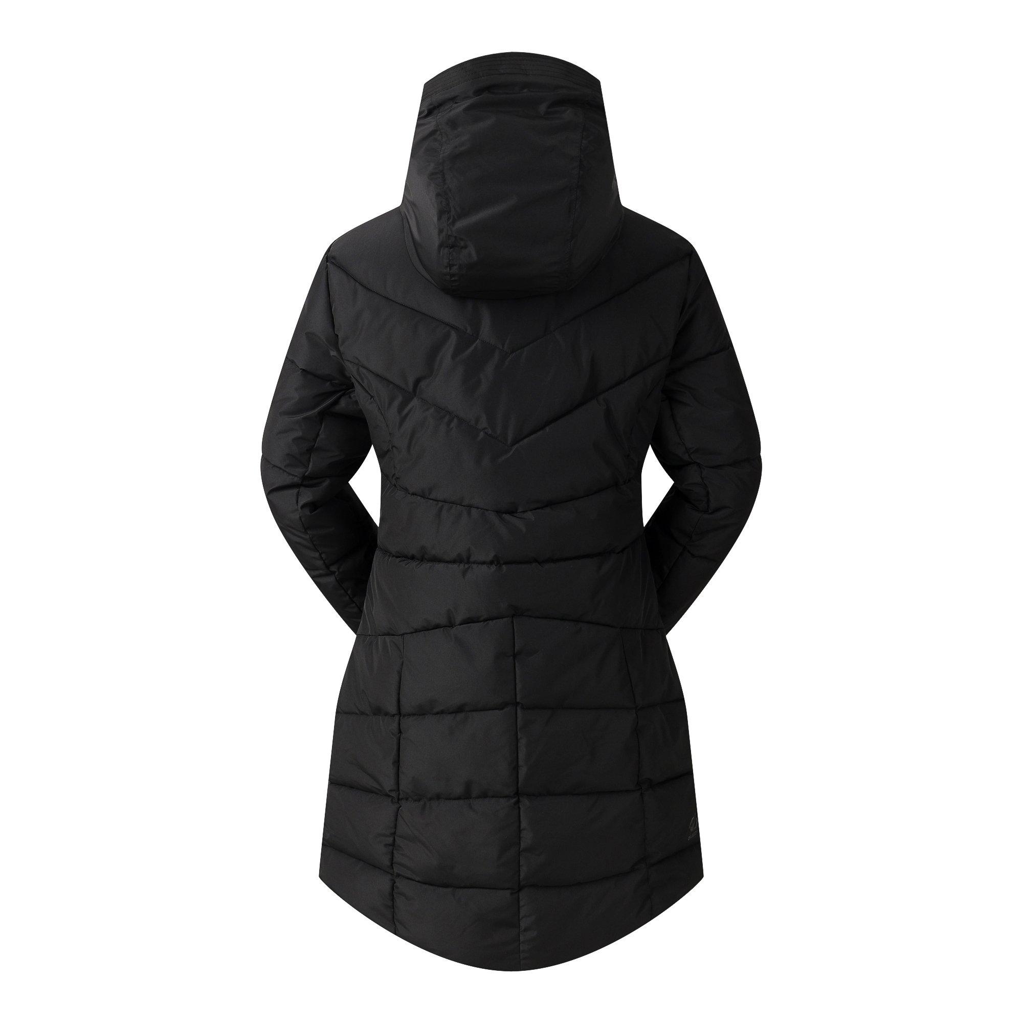 Black - Dare 2b - Women's Striking V ARED 15/15 High Warmth Padding Swarovski Crystal Insulated Waterproof Jacket - 12