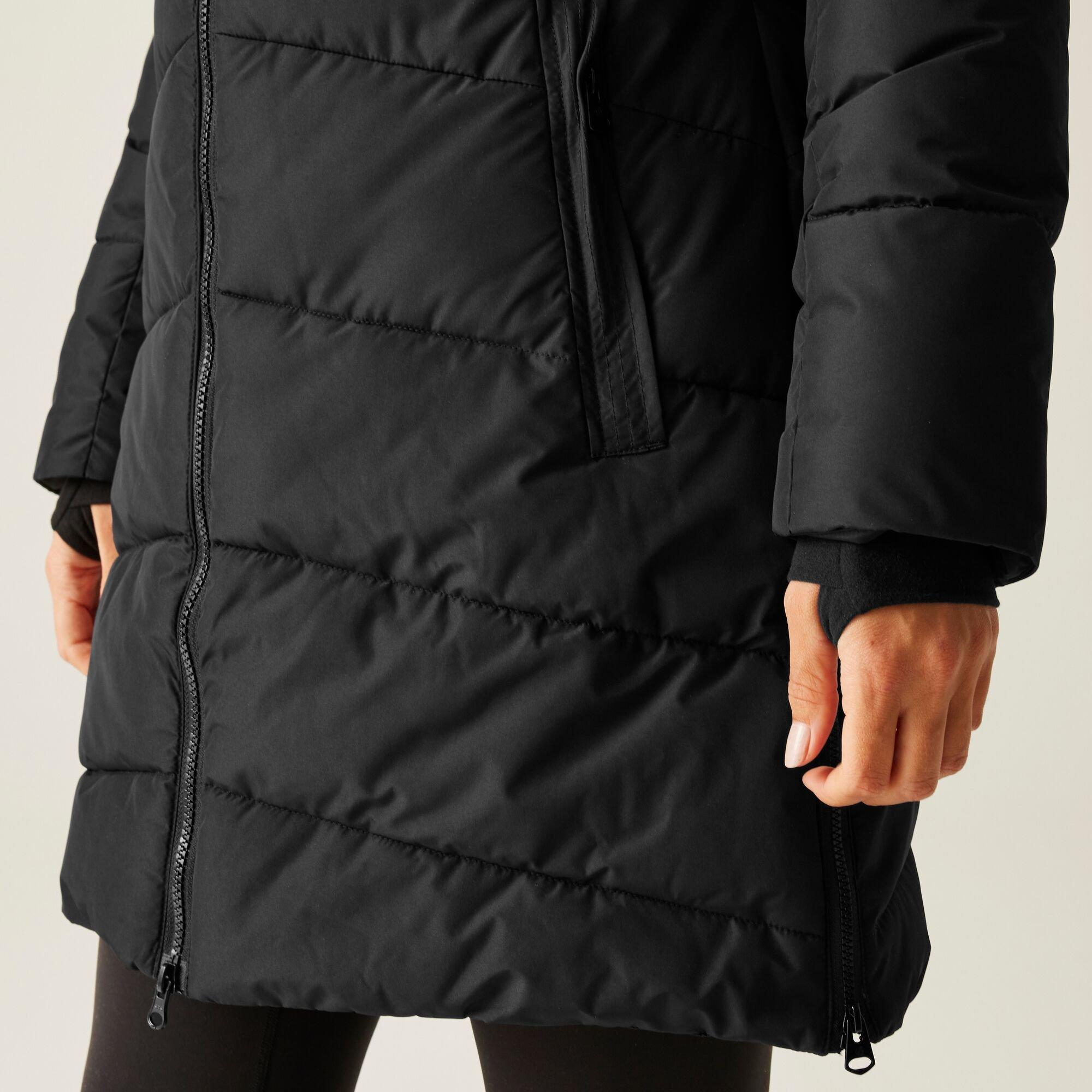 Black - Dare 2b - Women's Striking V ARED 15/15 High Warmth Padding Swarovski Crystal Insulated Waterproof Jacket - 6