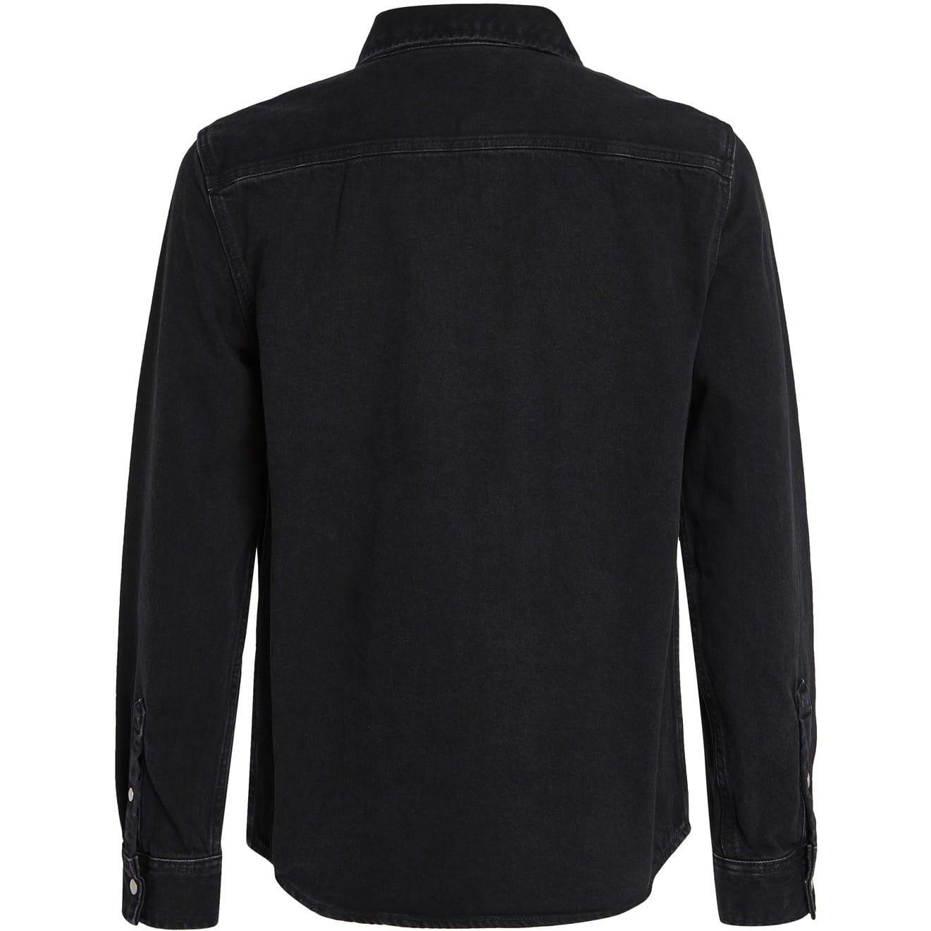 Black - Calvin Klein - Logo Patch Denim Shirt - 2