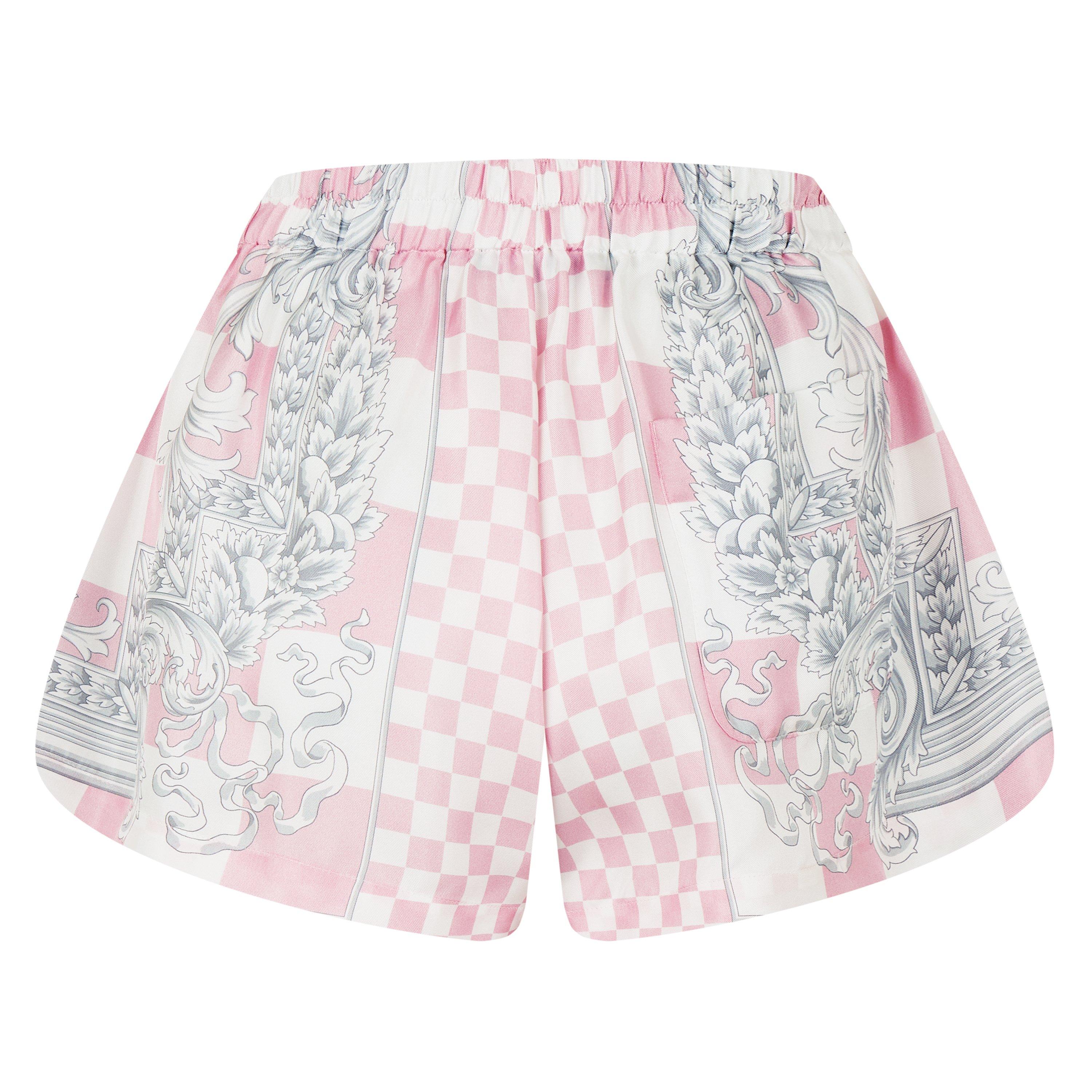 Pnk/Whte/Slvr - Versace - Women's Barque Chino Shorts - 6