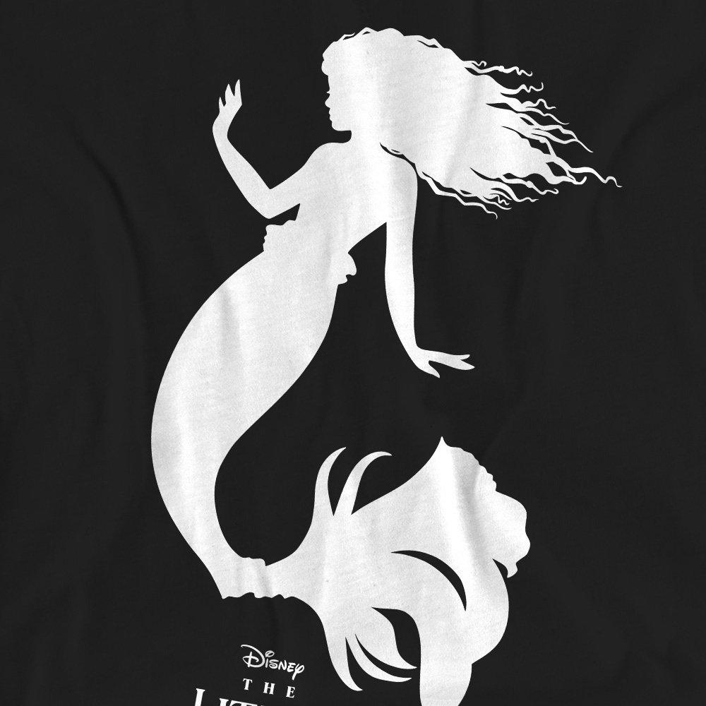 Black - Disney - The Little Mermaid Ariel Silhouette T-Shirt Black - 2