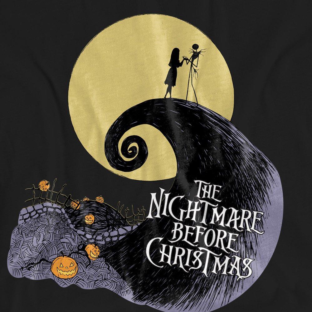 Black - Disney - The Nightmare Before Christmas Moon Silhouette T-S - 2