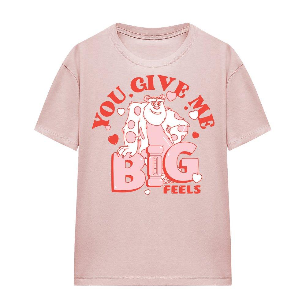 Rose - Disney - Monsters Inc Sully Big Feels T Shirt Powder Rose - 4