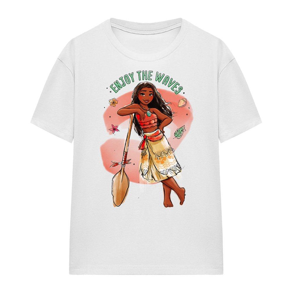 White - Disney - Moana Watercolour T-Shirt - 4