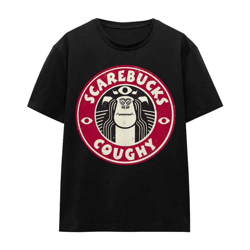 Black - Disney - Monsters At Work Scarebucks Coughy T-Shirt Black - 4